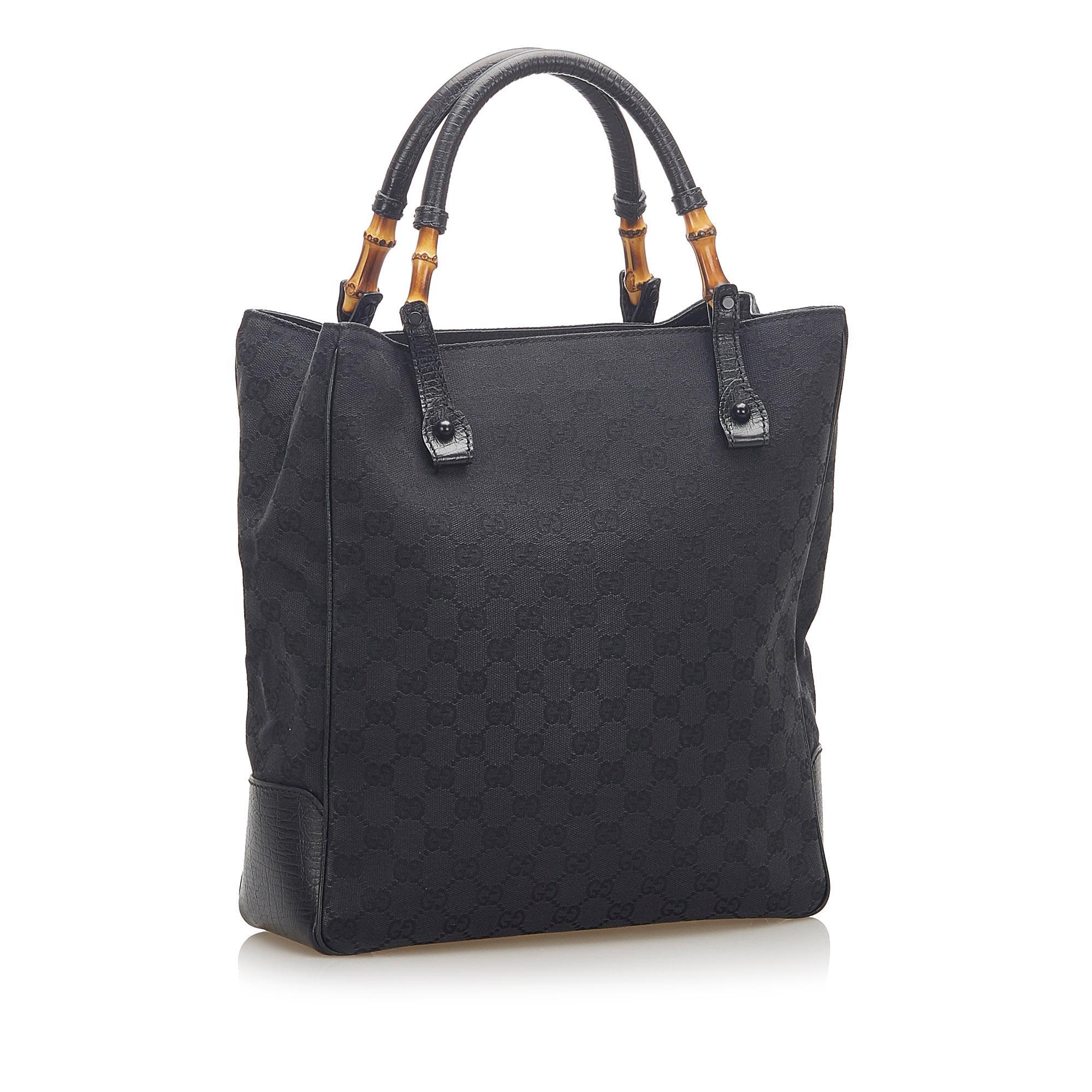 Gucci Bamboo GG Canvas Tote Bag SHG18213