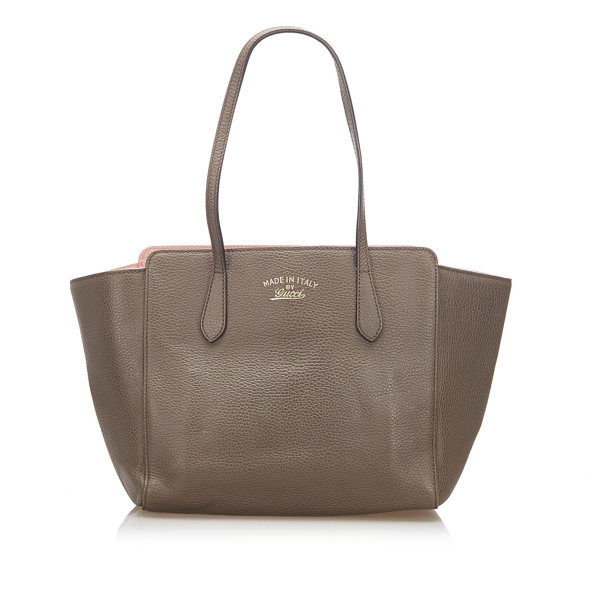 Gucci Swing Leather Tote Bag SHG18246