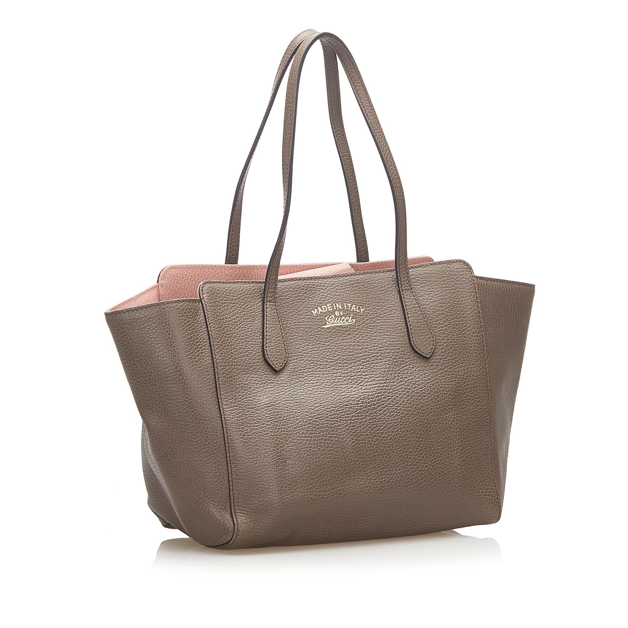 Gucci Swing Leather Tote Bag SHG18246