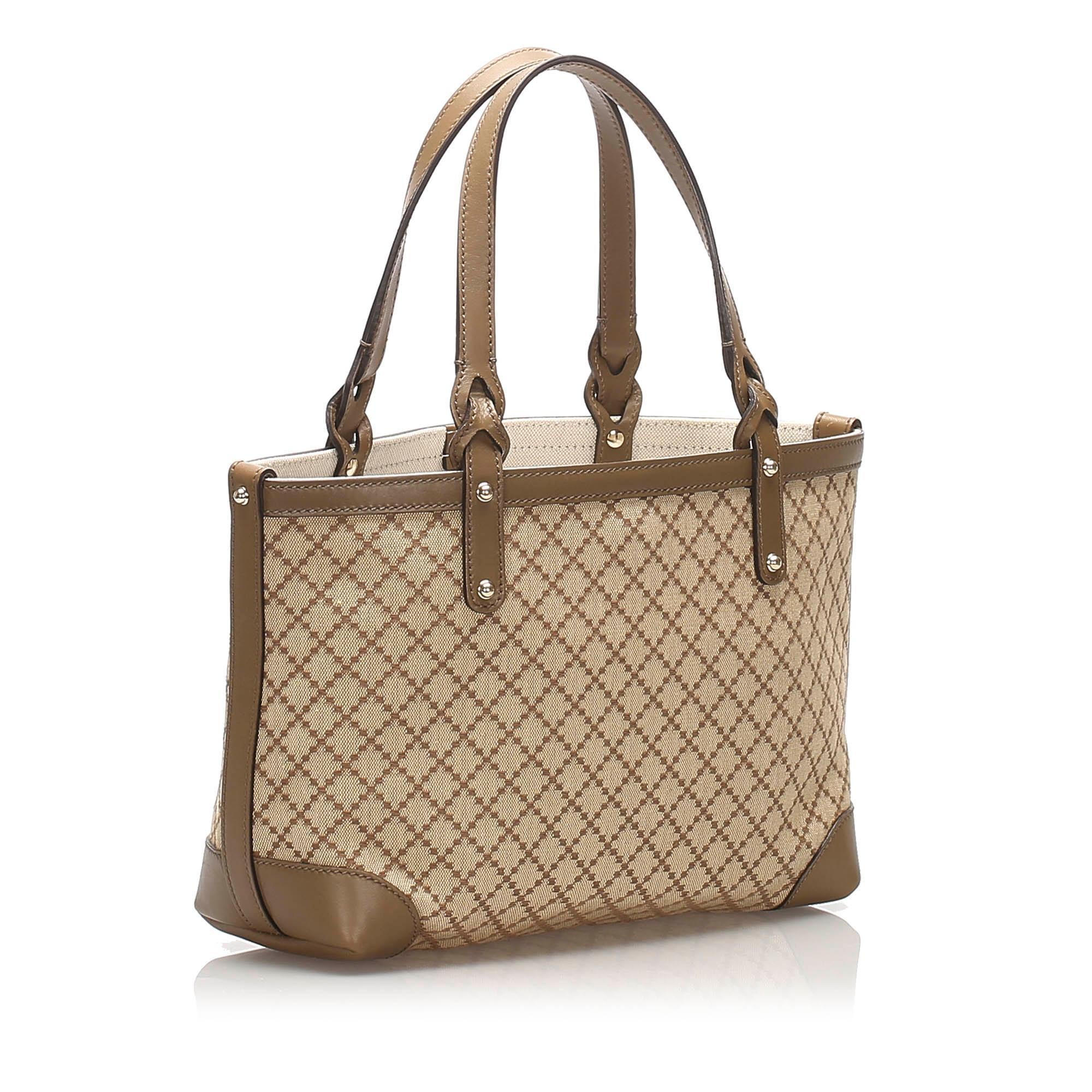 Gucci Diamante Craft Canvas Tote Bag SHG13814