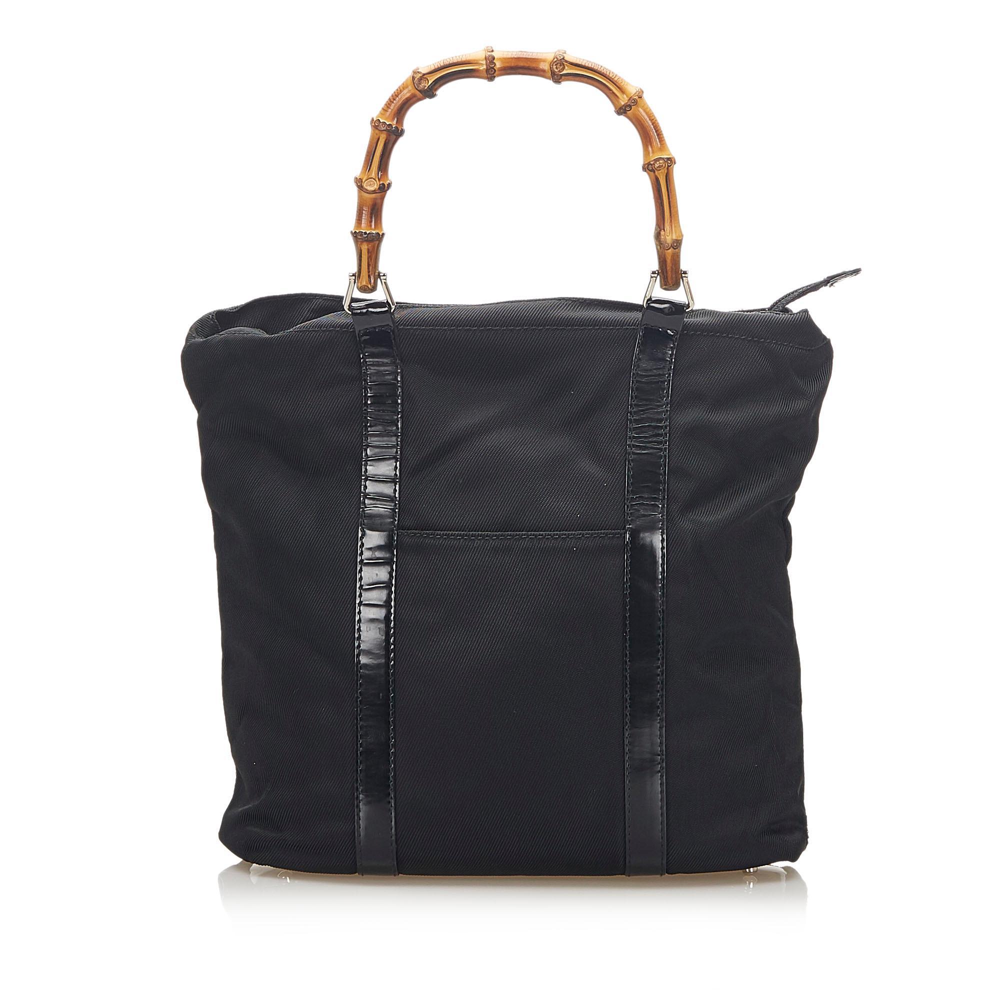 Gucci Bamboo Canvas Tote Bag SHG18777