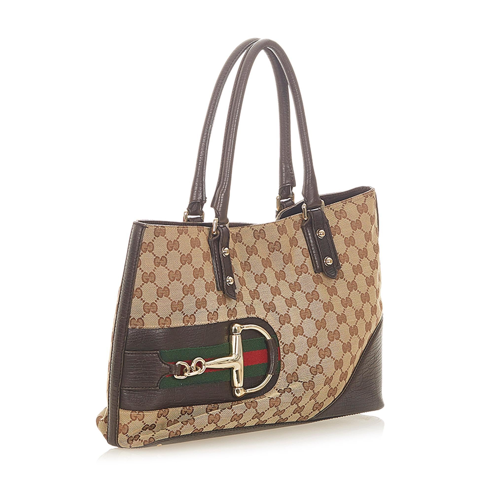 Gucci GG Canvas Hasler Tote Bag SHG19027