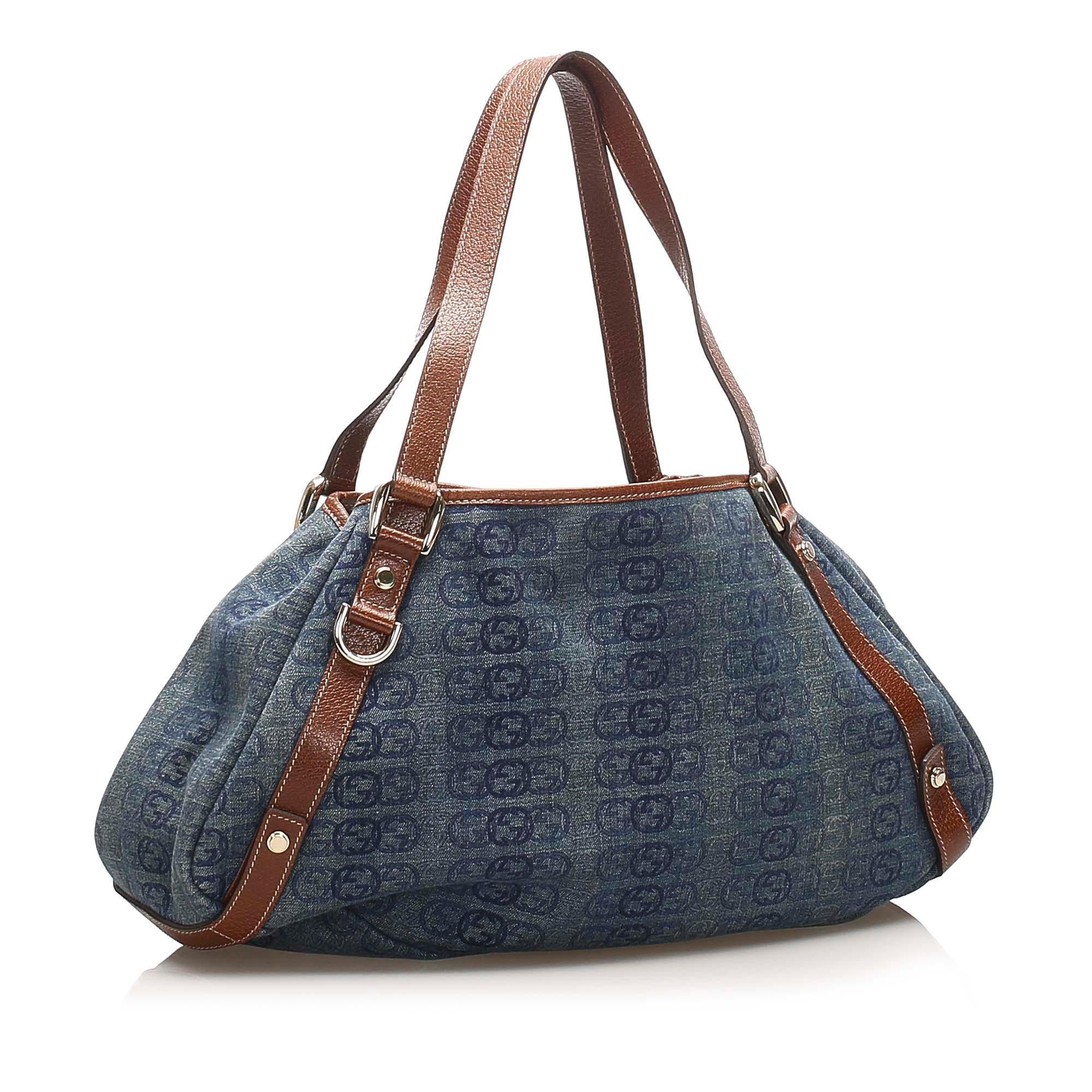 Gucci GG Denim Pelham Tote Bag SHG12975