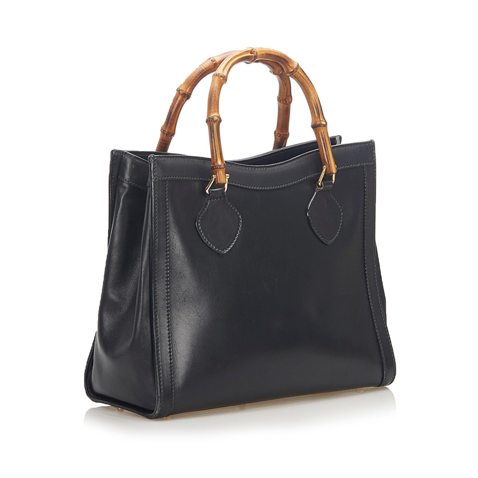 Gucci Bamboo Leather Tote Bag SHG18785