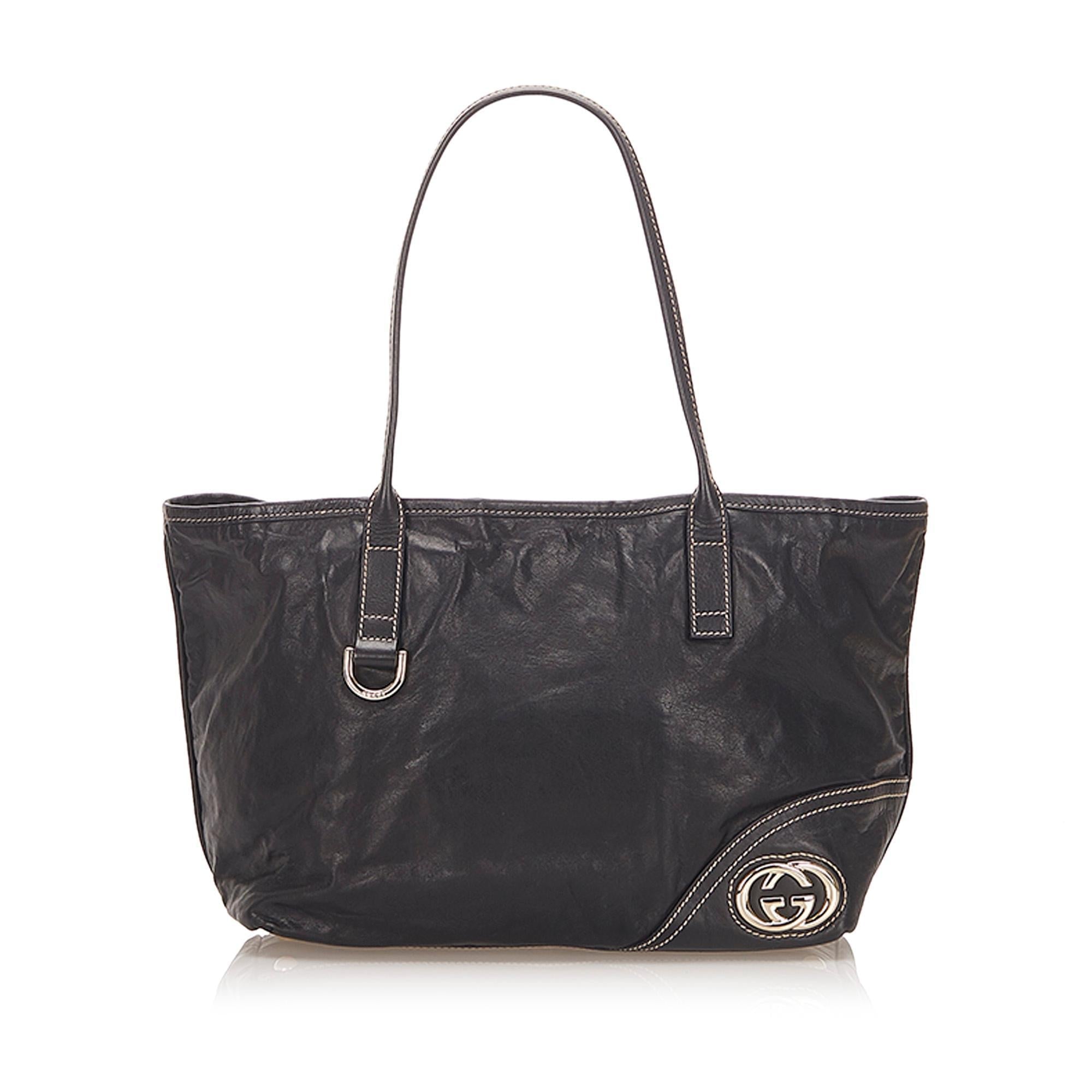 Gucci Britt Leather Tote Bag SHG19062