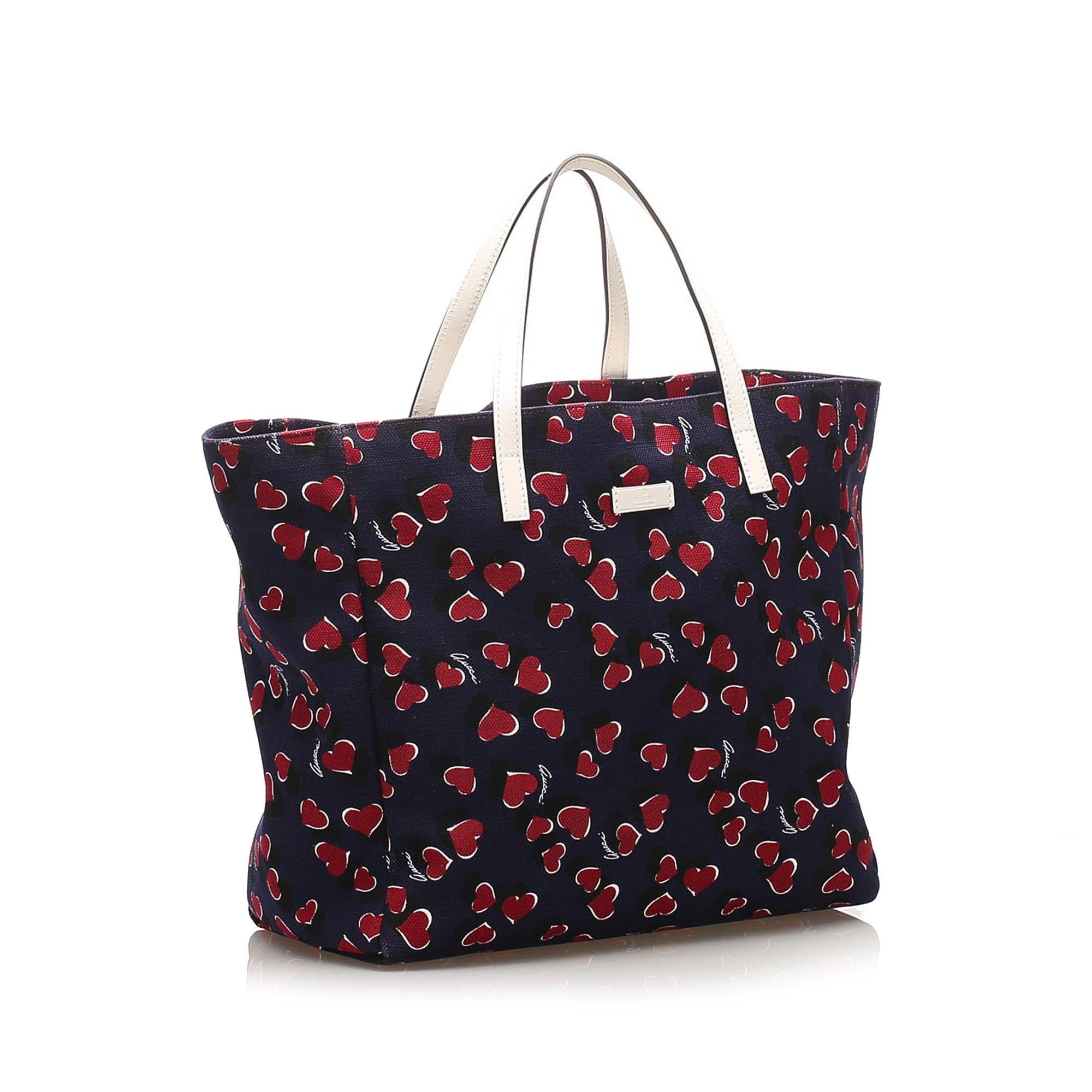 Gucci Heartbeat Canvas Tote Bag SHG13533