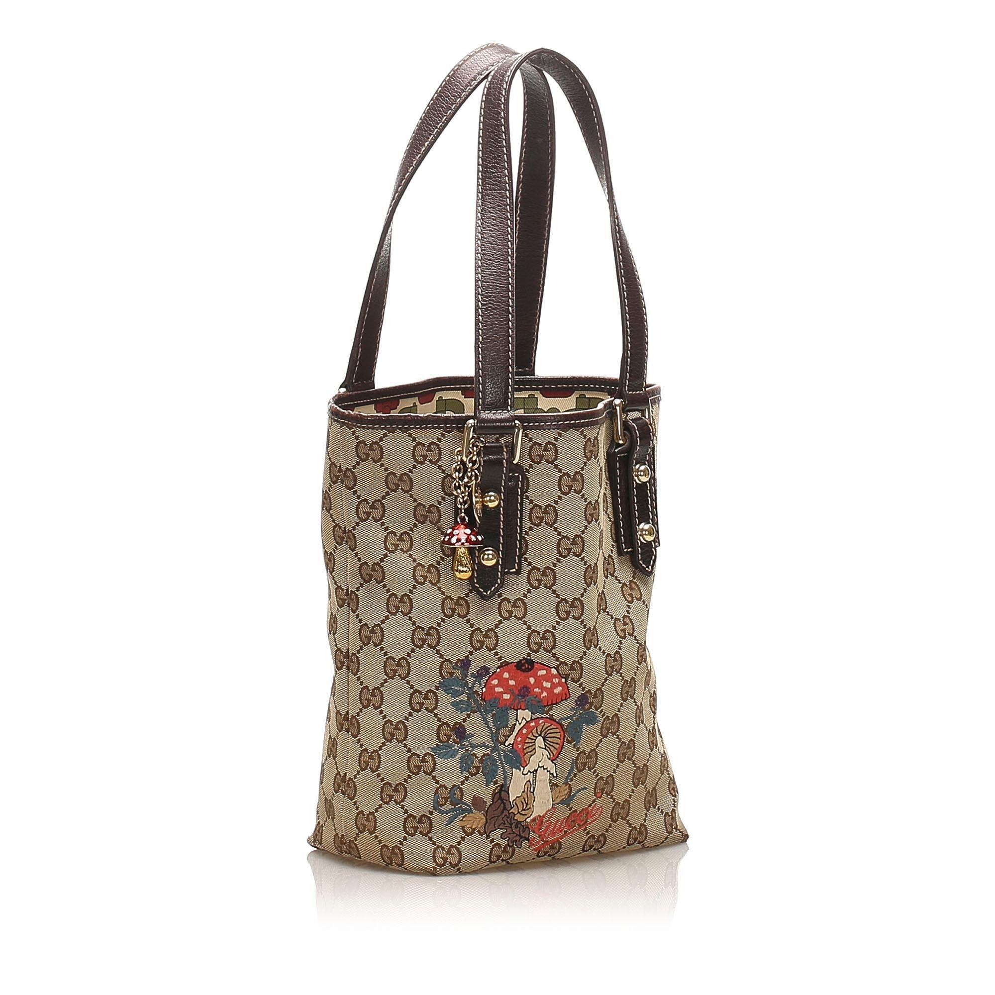 Gucci GG Canvas Mushrooms Tote Bag SHG13922