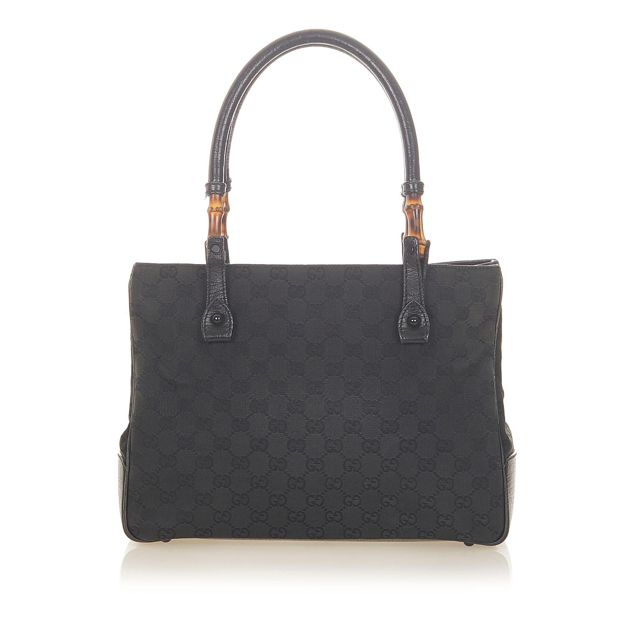 Gucci Bamboo GG Canvas Tote Bag SHG19291