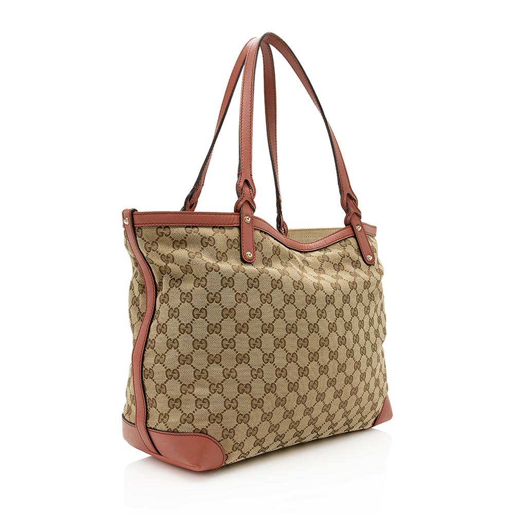 Gucci GG Canvas Craft Medium Tote SHF12822