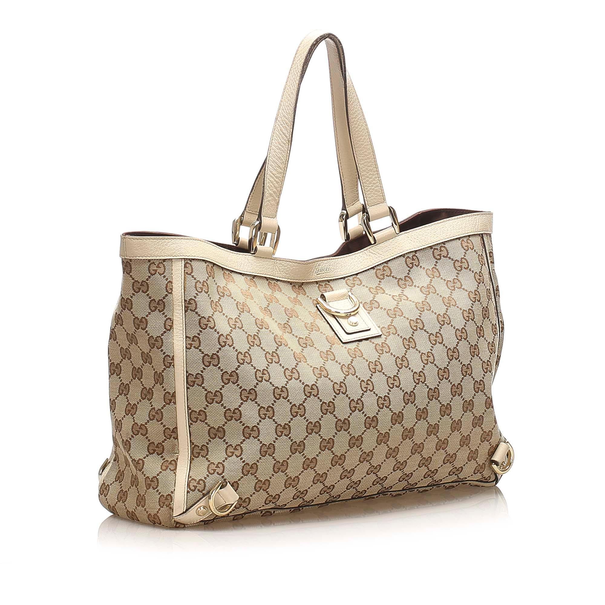 Gucci GG Canvas Abbey D Ring Tote Bag SHG14164
