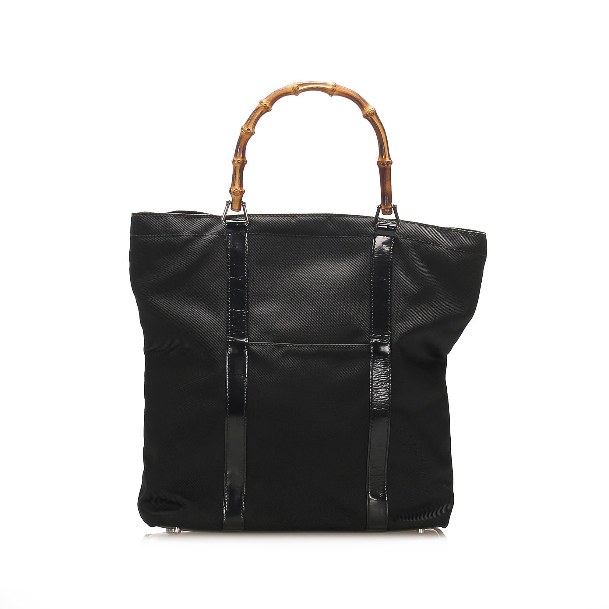 Gucci Bamboo Nylon Tote Bag SHG14122