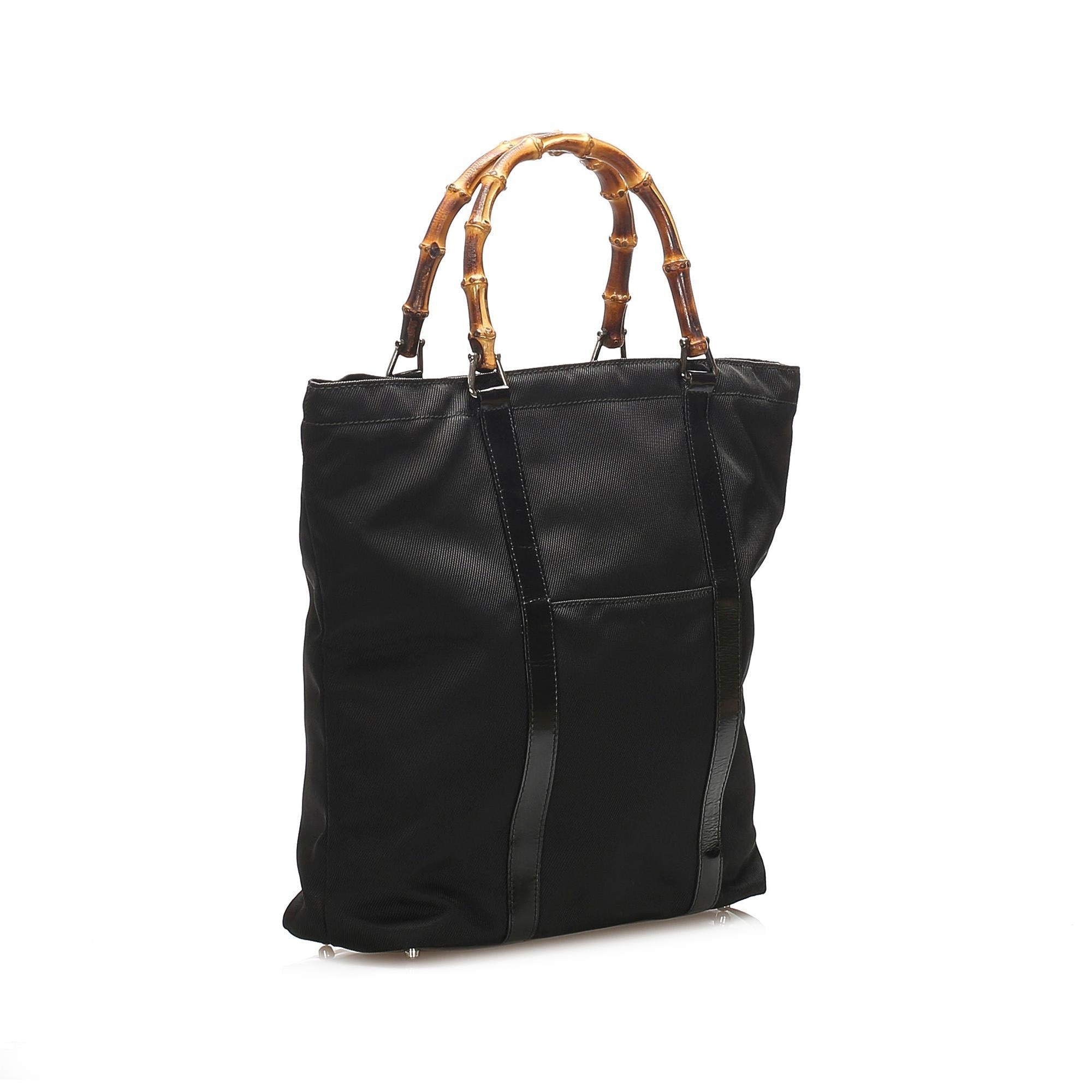 Gucci Bamboo Nylon Tote Bag SHG14122