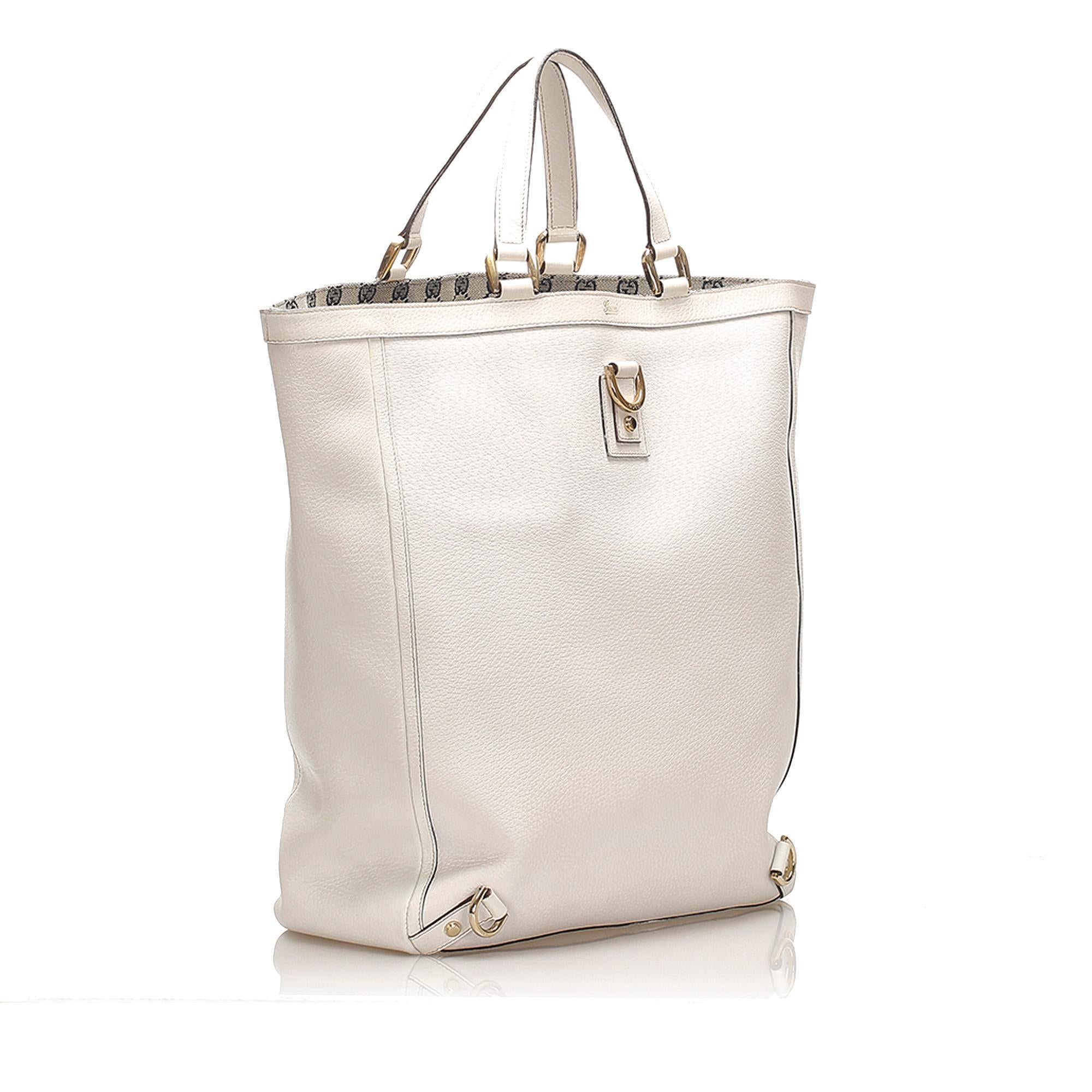 Gucci Abbey DRing Leather Tote Bag SHG14580