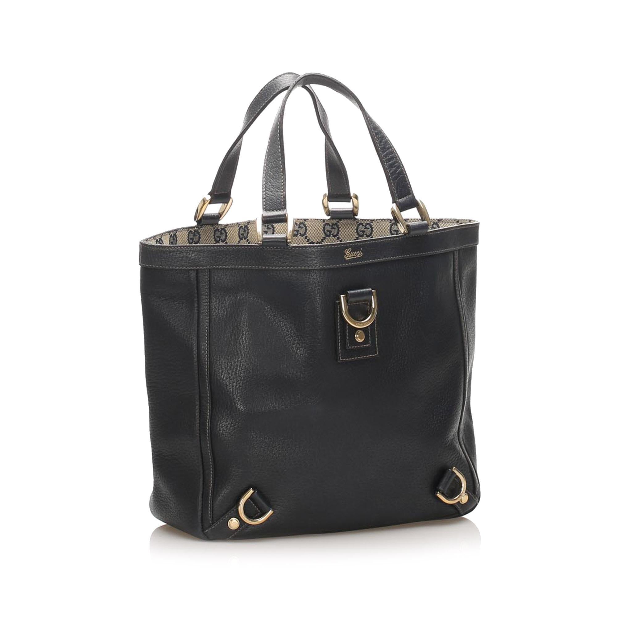 Gucci AbbeyD Ring Leather Tote Bag SHG14510