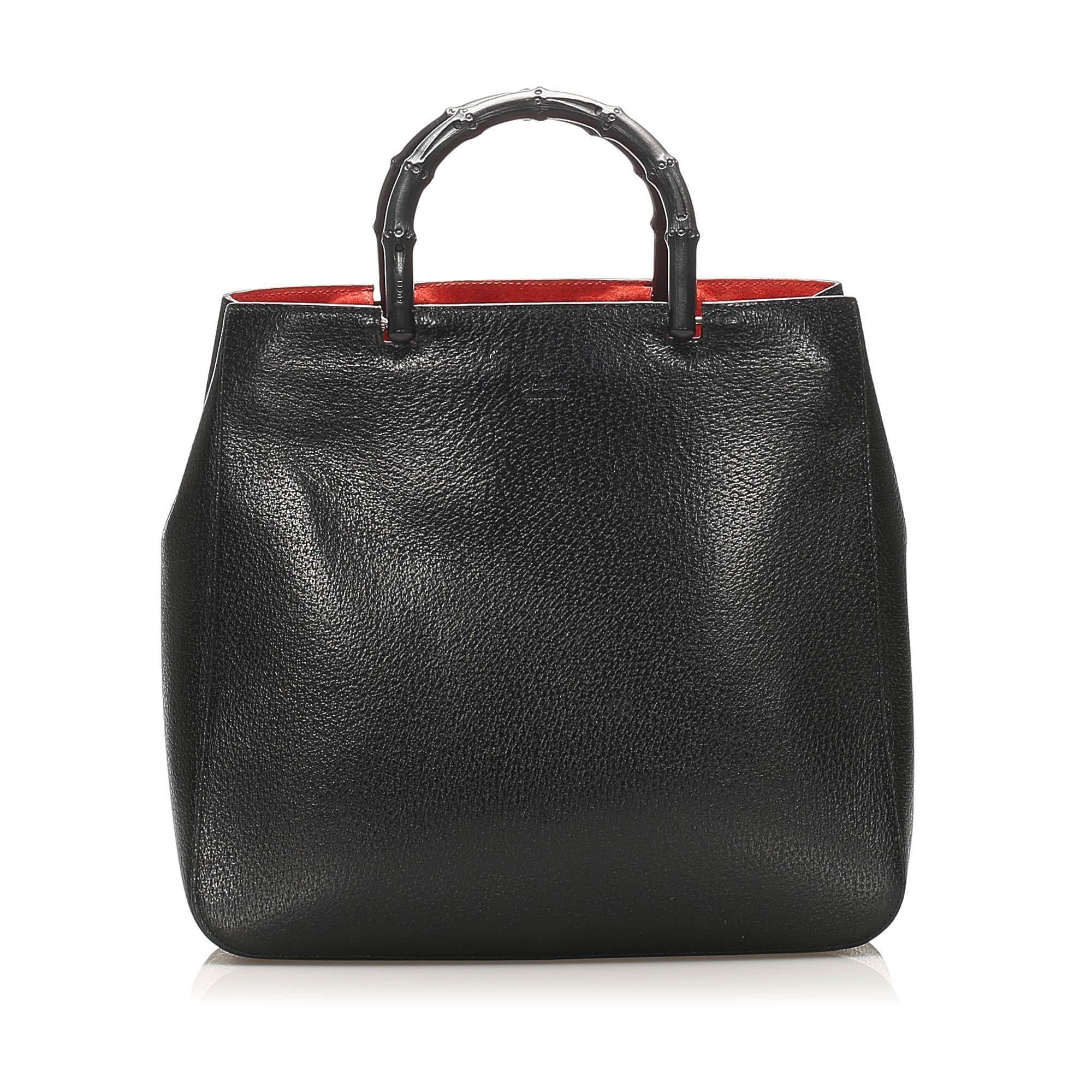 Gucci Bamboo Leather Tote Bag SHG14768