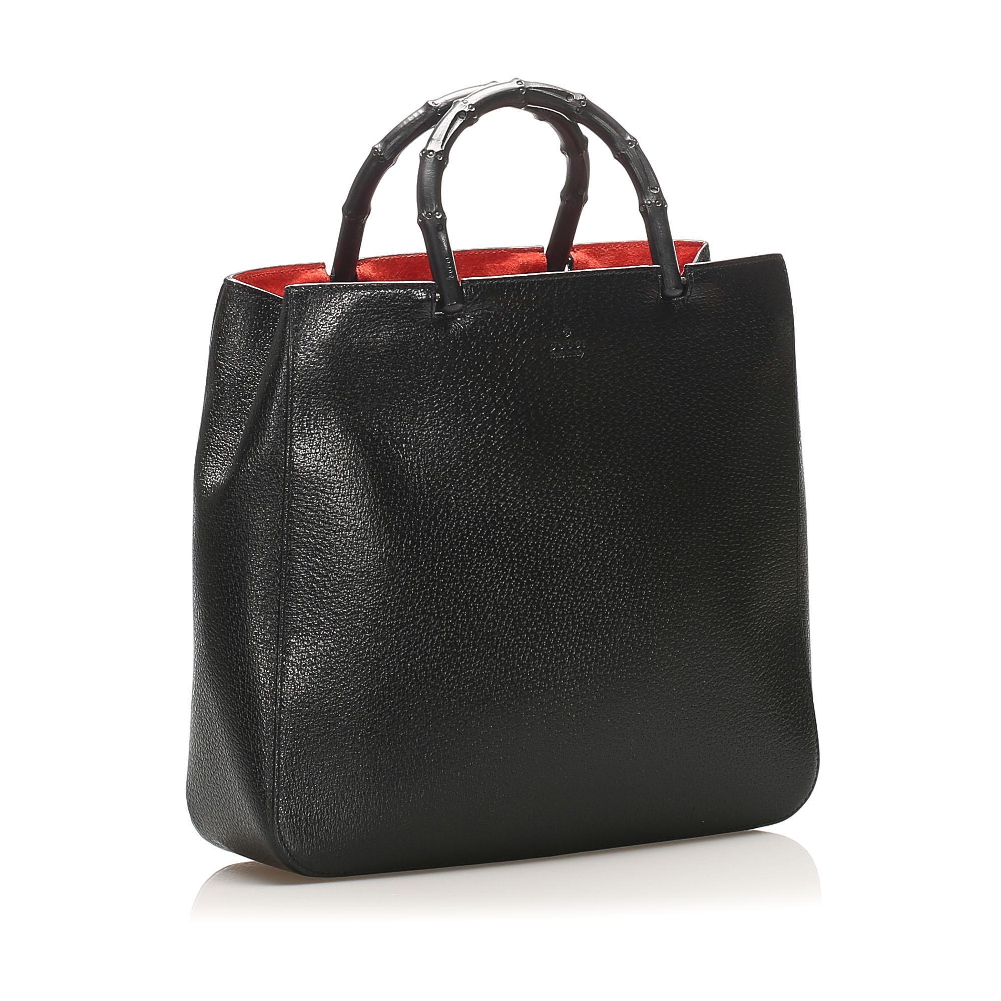 Gucci Bamboo Leather Tote Bag SHG14768