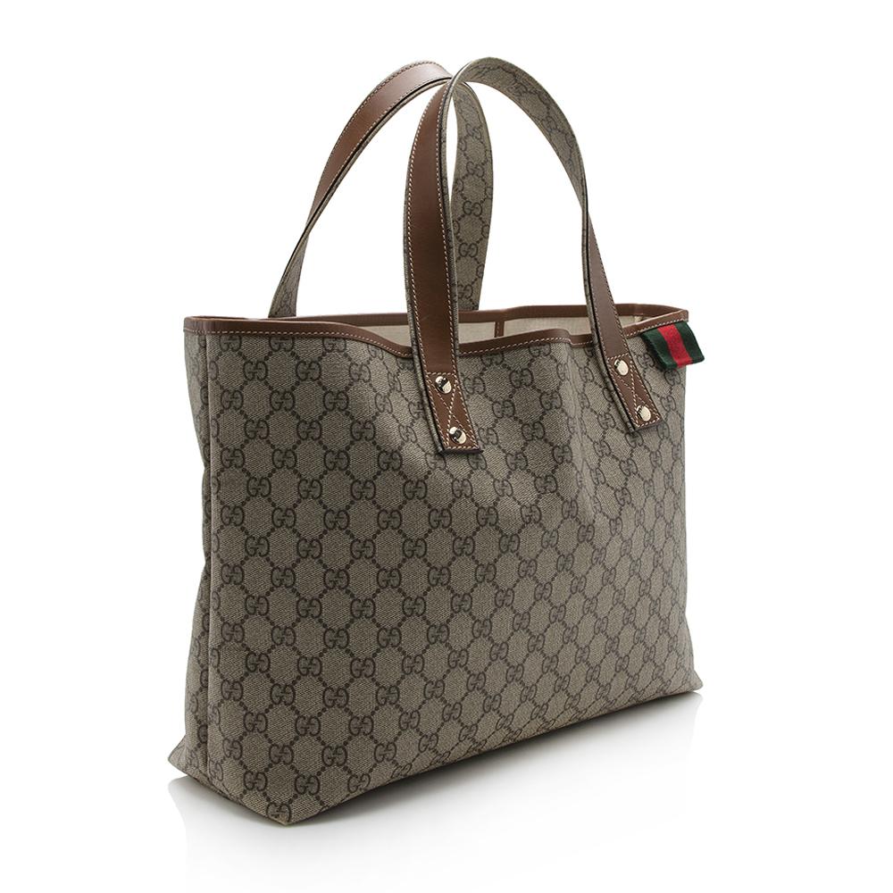 Gucci GG Supreme Web Loop EW Shopping Tote SHF13023