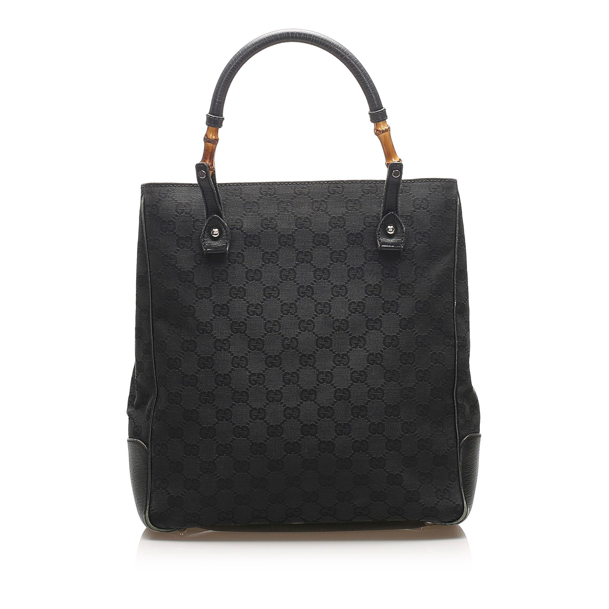 Gucci Bamboo GG Canvas Tote Bag SHG15072
