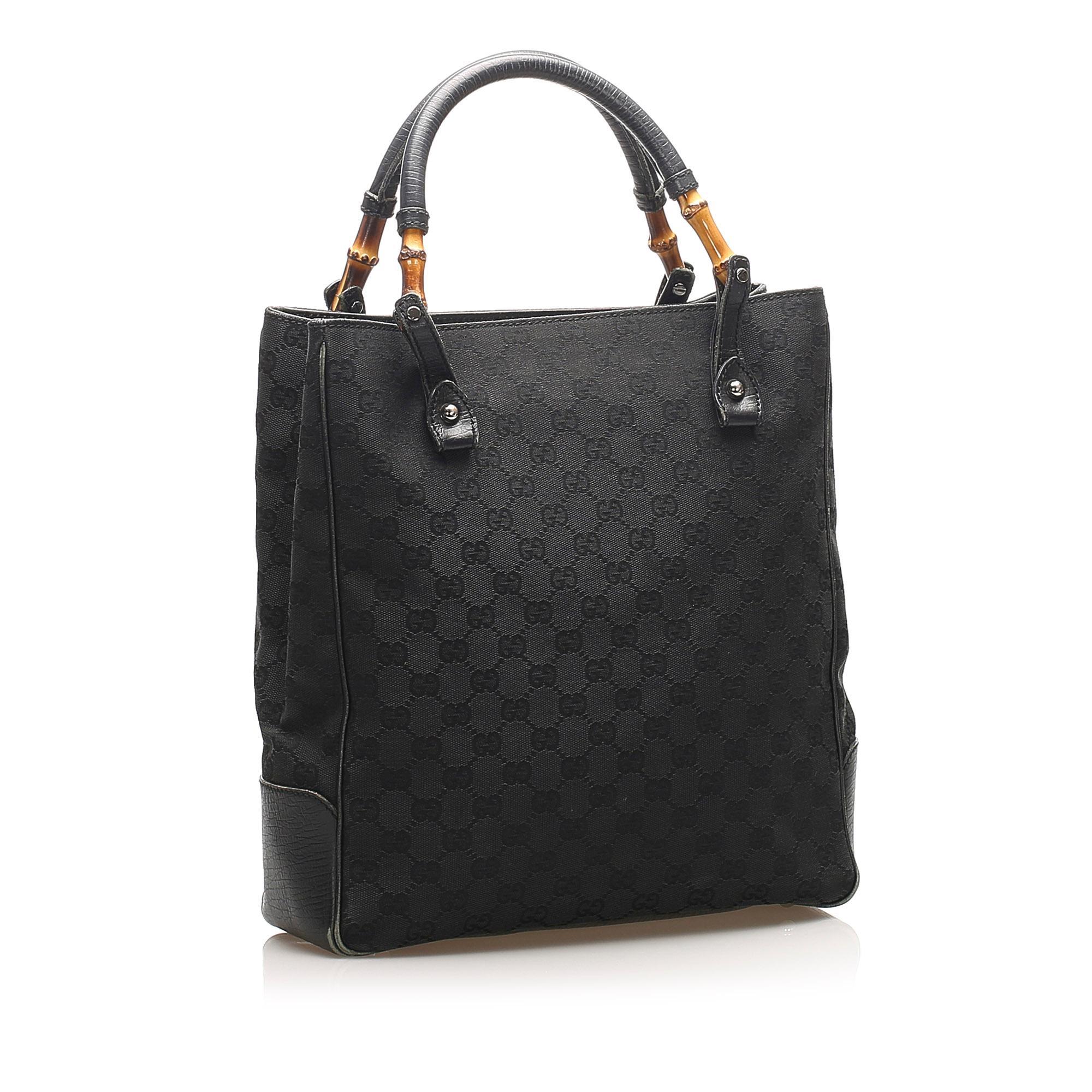 Gucci Bamboo GG Canvas Tote Bag SHG15072