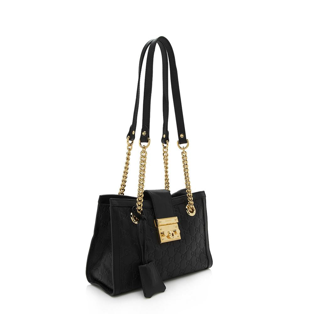 Gucci Guccissima Leather Padlock Mini Tote SHF13065