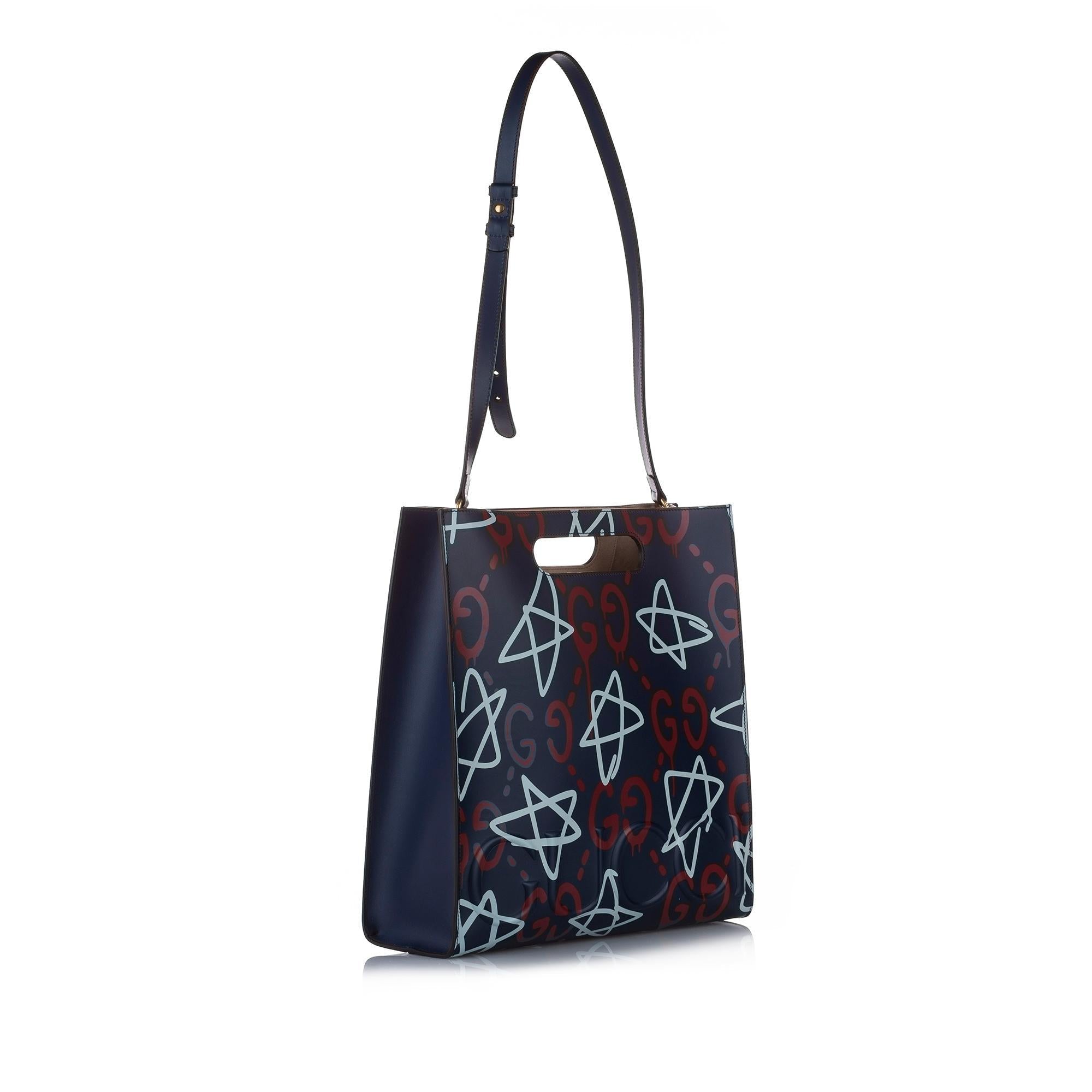 Gucci Leather Gucci Ghost Tote SHG15532