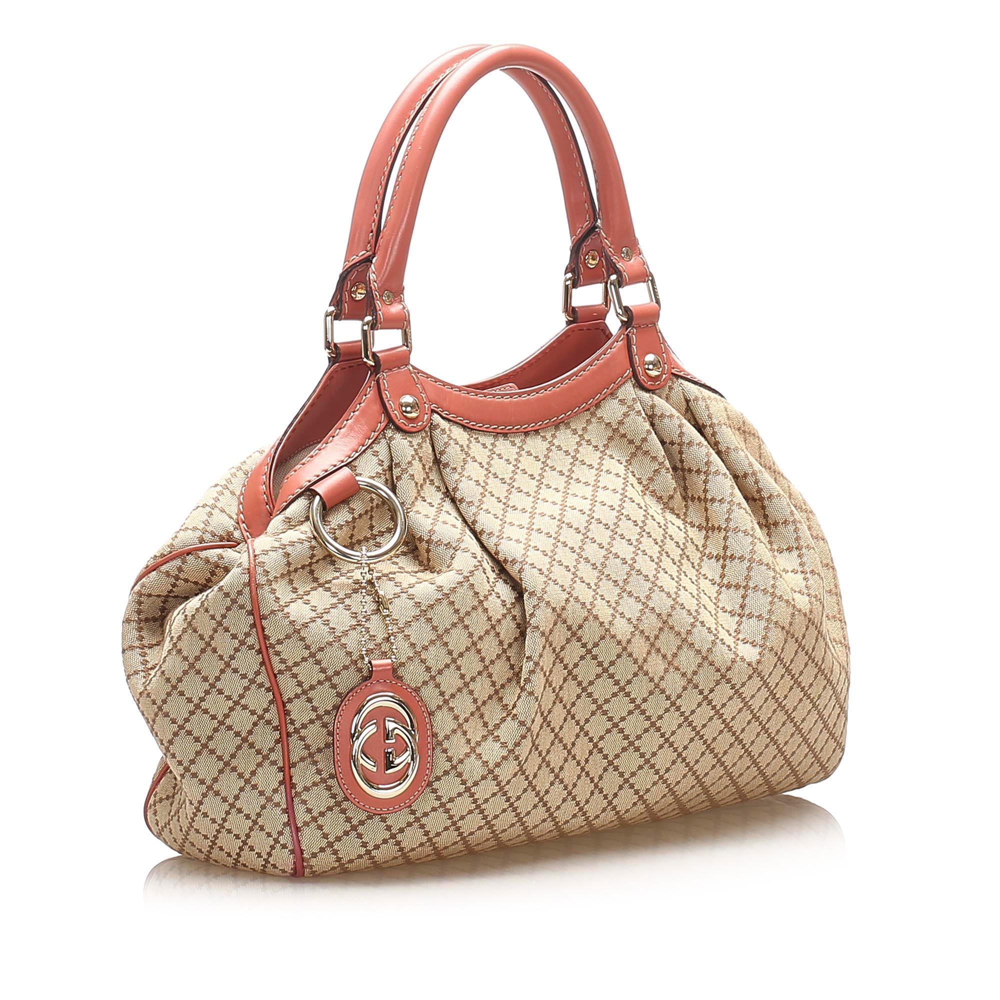 Gucci Diamante Sukey Canvas Tote Bag SHG15484