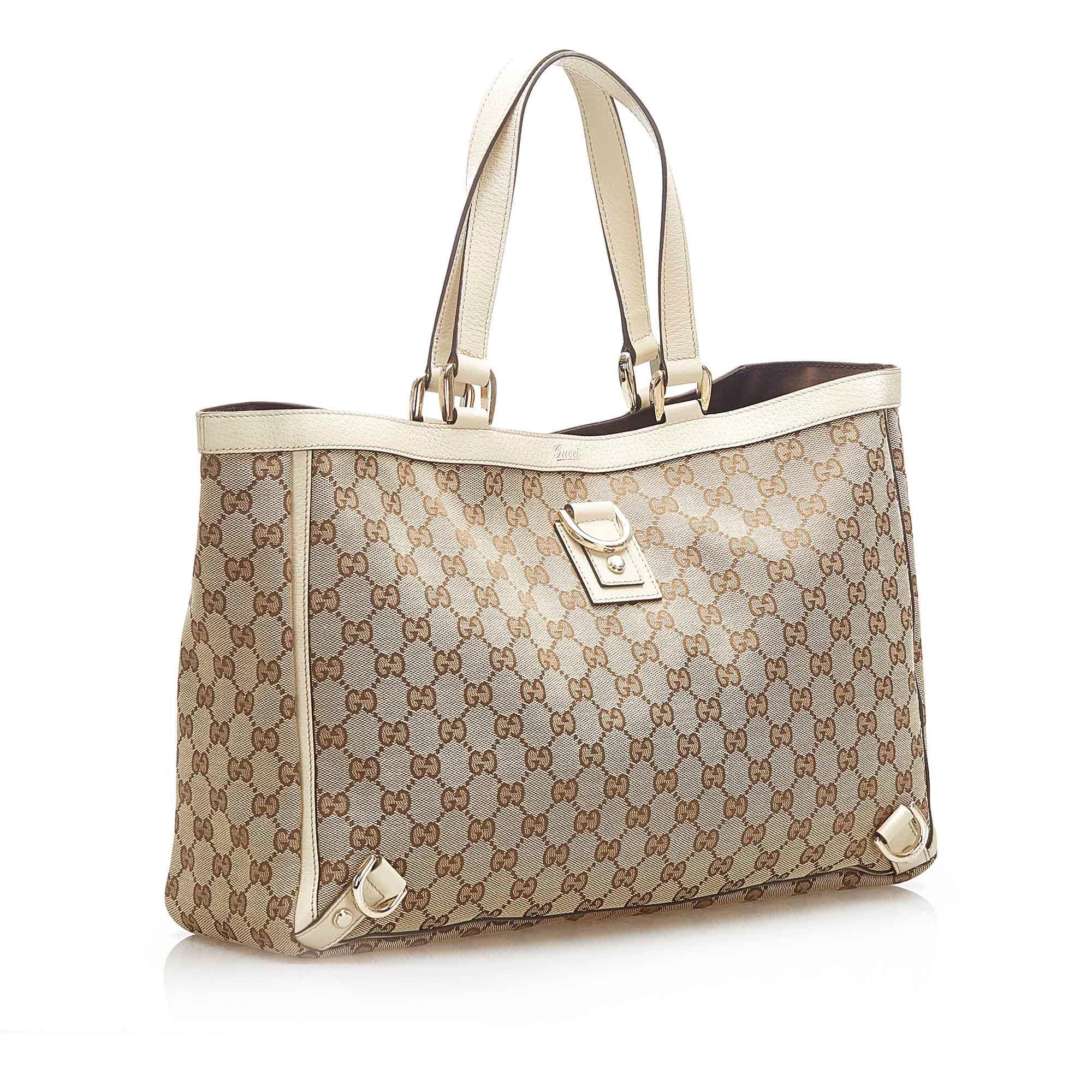 Gucci GG Canvas Abbey D Ring Tote Bag SHG15772