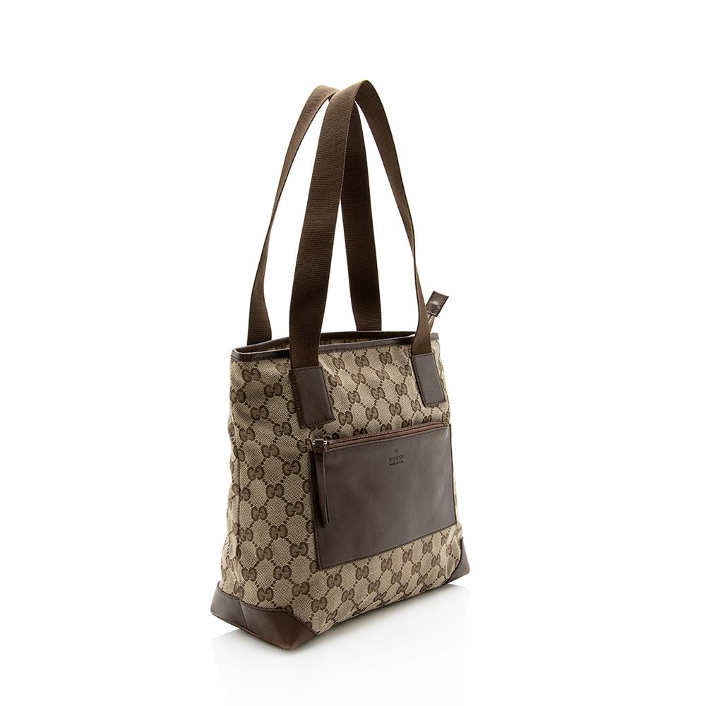 Gucci GG Canvas Front Pocket Small Tote SHF13458