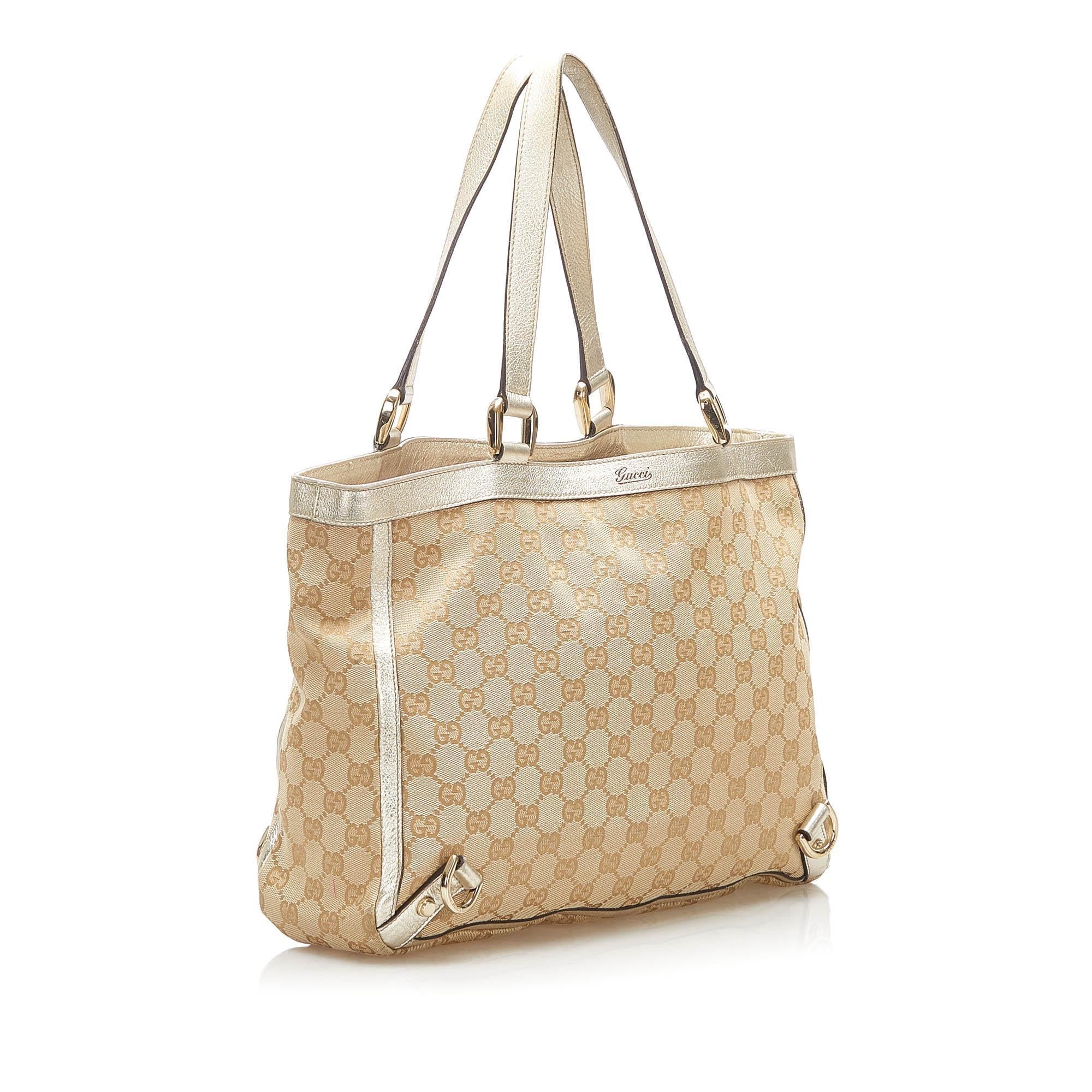 Gucci GG Canvas Abbey D Ring Tote Bag SHG16735