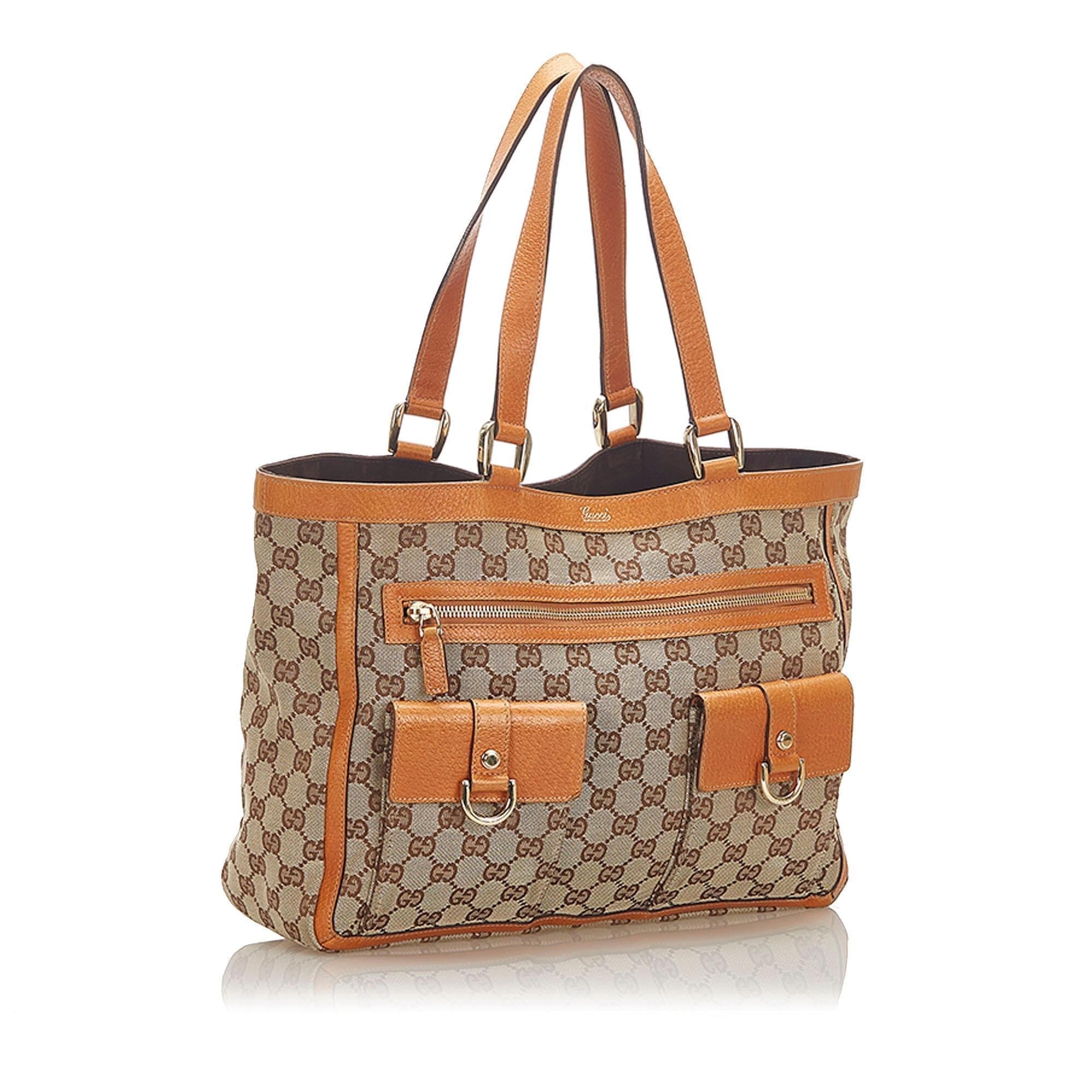 Gucci GG Canvas Abbey D Ring Tote Bag SHG17183