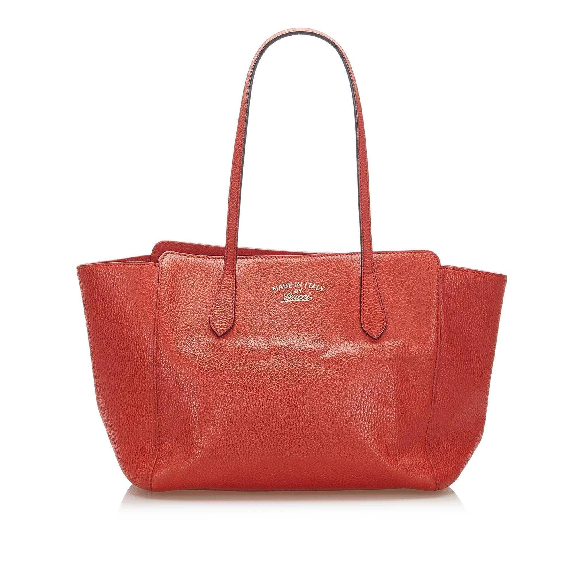 Gucci Swing Leather Tote Bag SHG17321