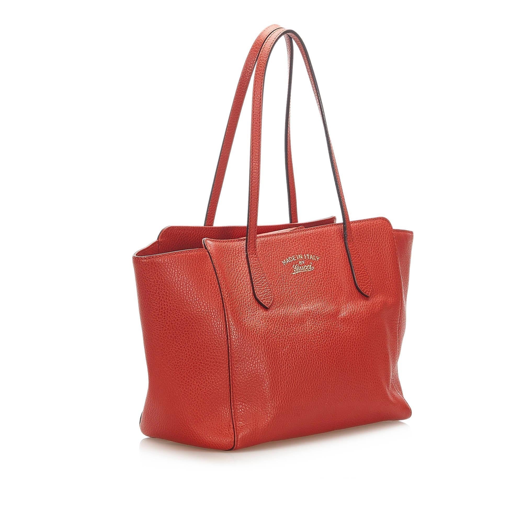 Gucci Swing Leather Tote Bag SHG17321
