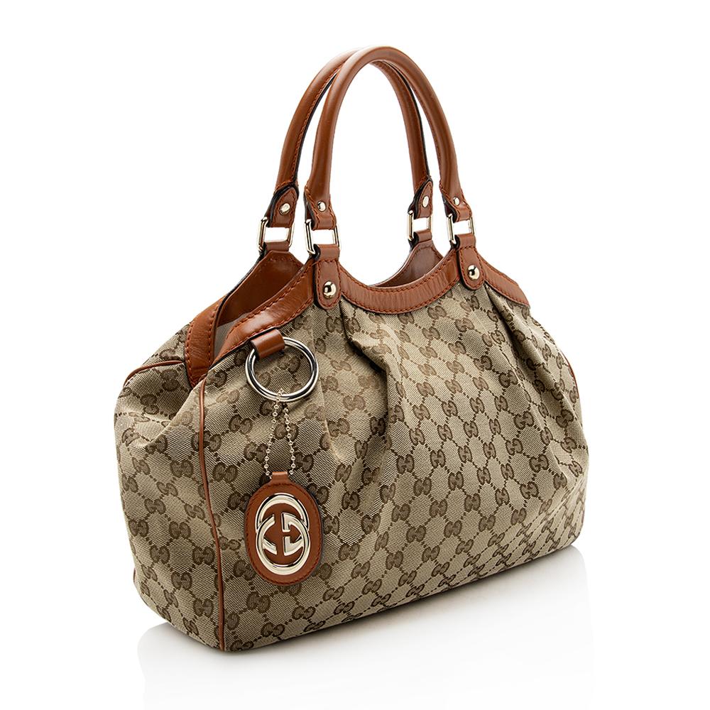 Gucci GG Canvas Sukey Medium Tote FINAL SALE SHF14353