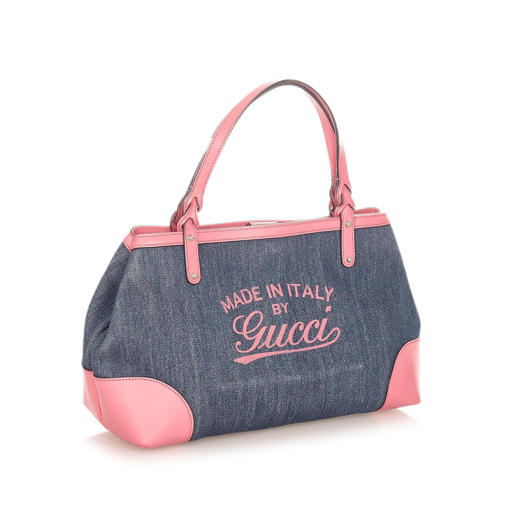 Gucci Craft Denim Tote Bag SHG20520