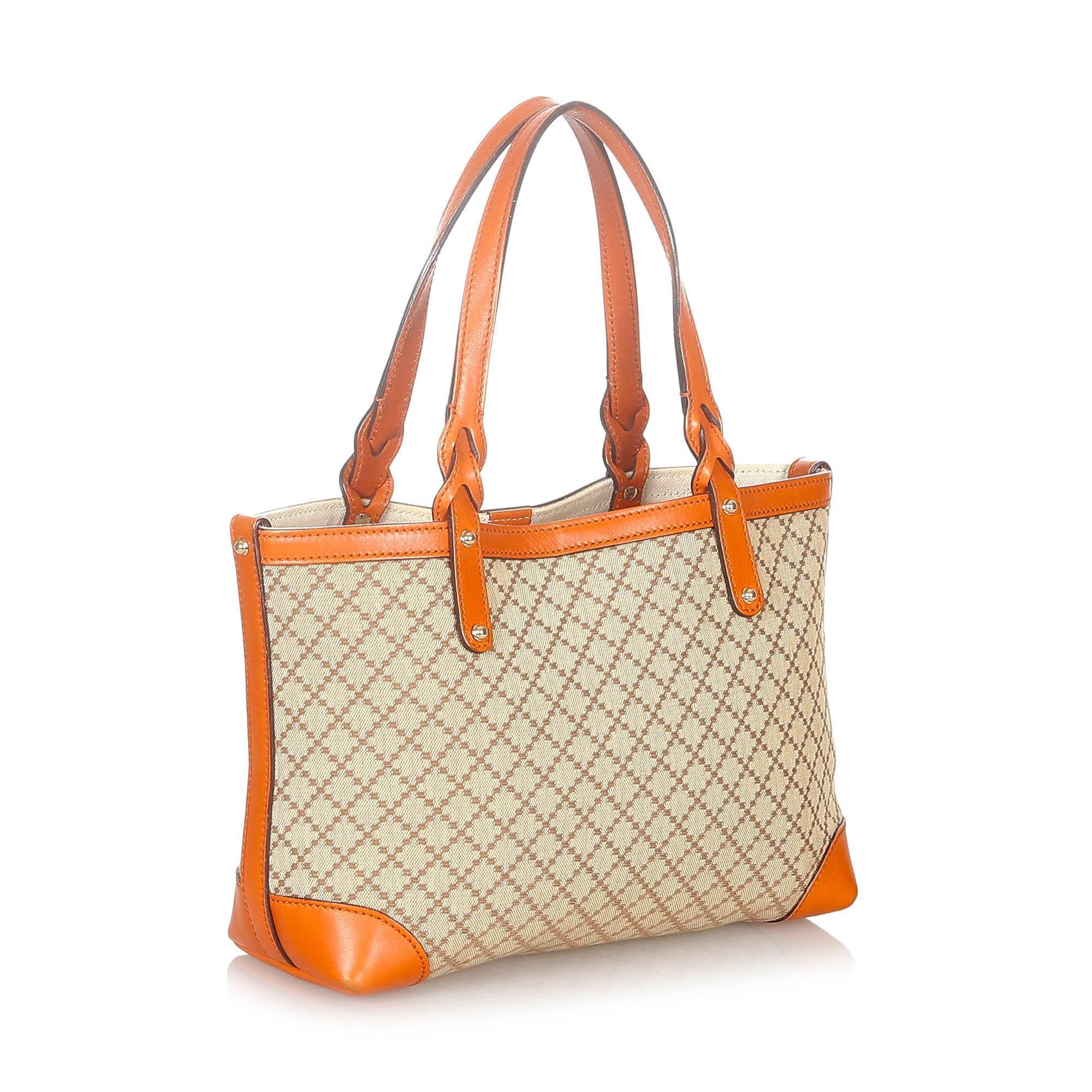 Gucci Diamante Craft Canvas Tote Bag SHG20797