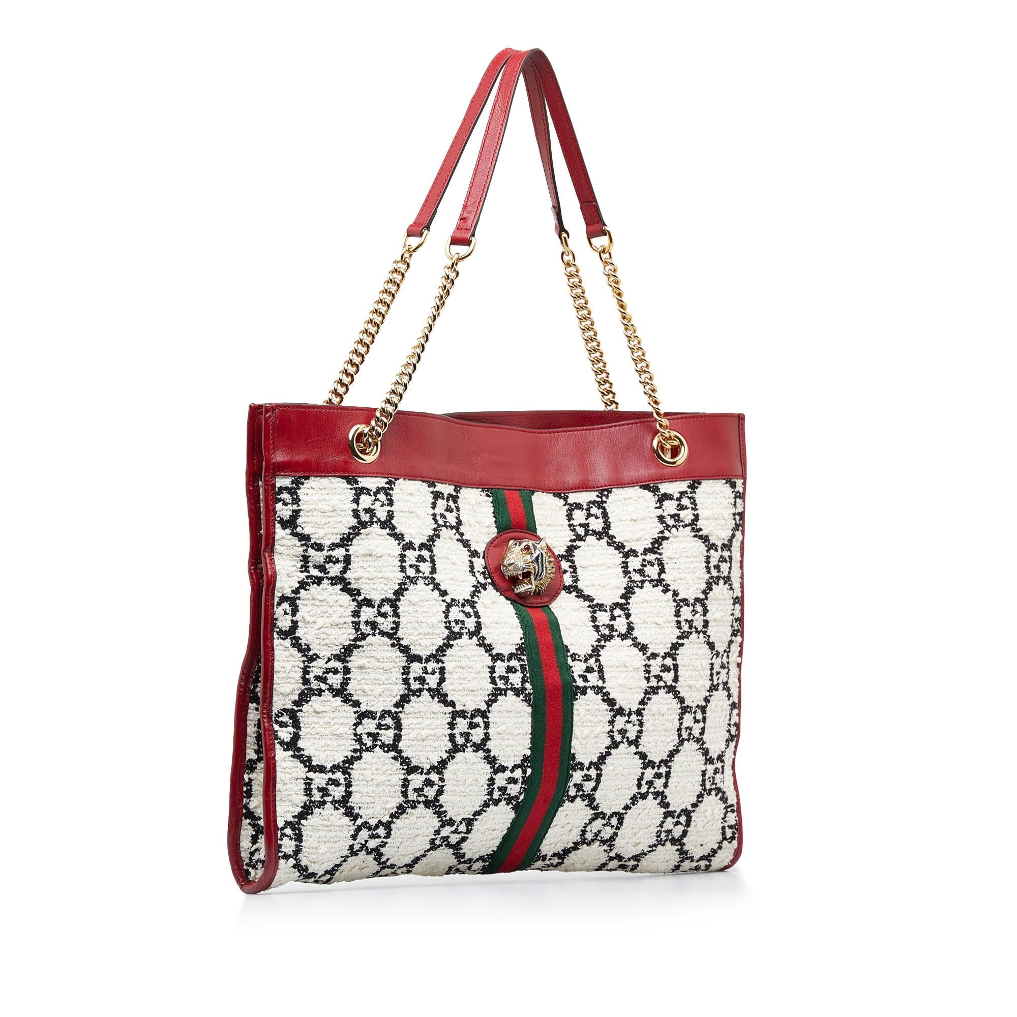 Gucci GG Tweed Rajah Web Tote SHGP1EybE