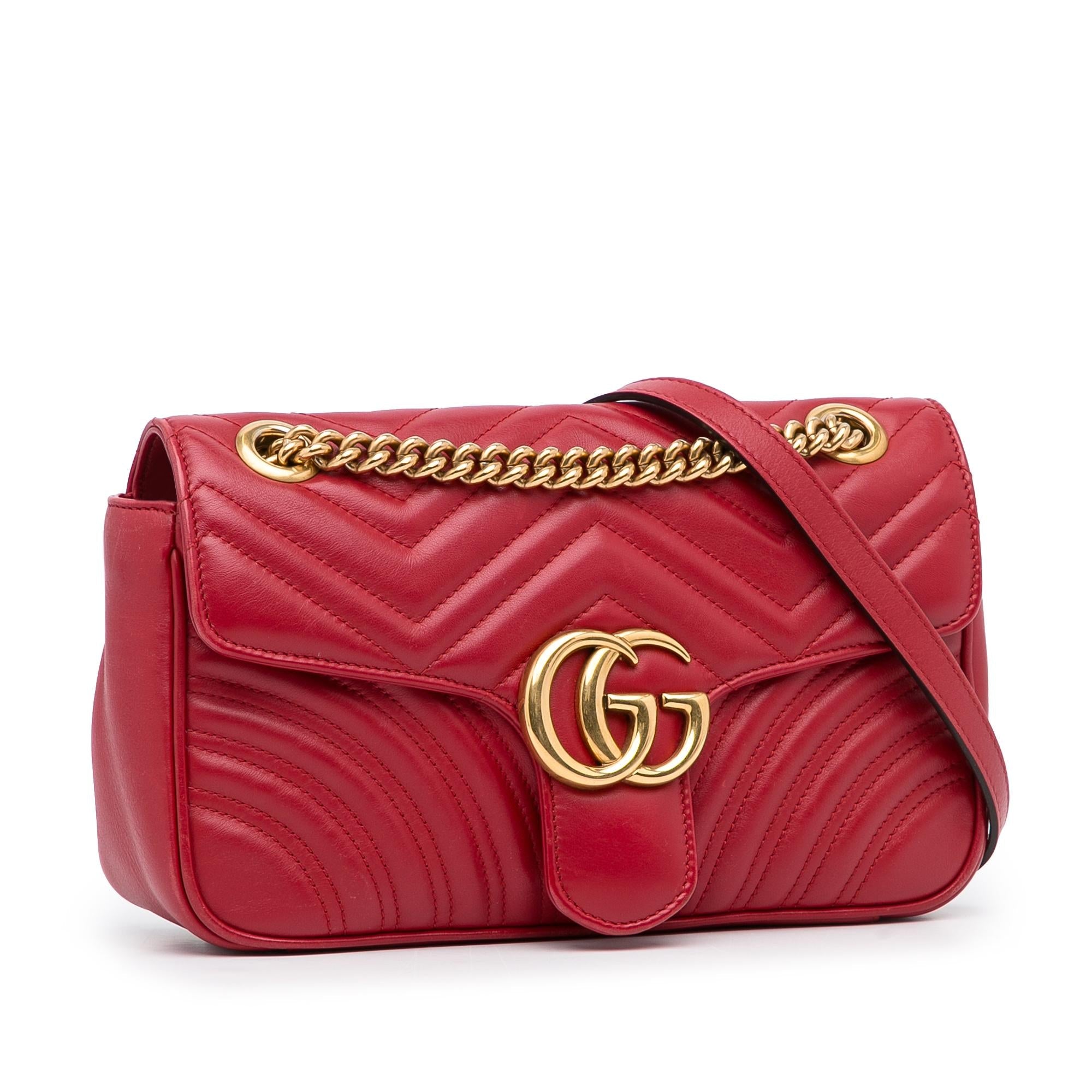Gucci GG Marmont Matelasse Crossbody Bag SHGR45Ixx Women redTopHandle Bags