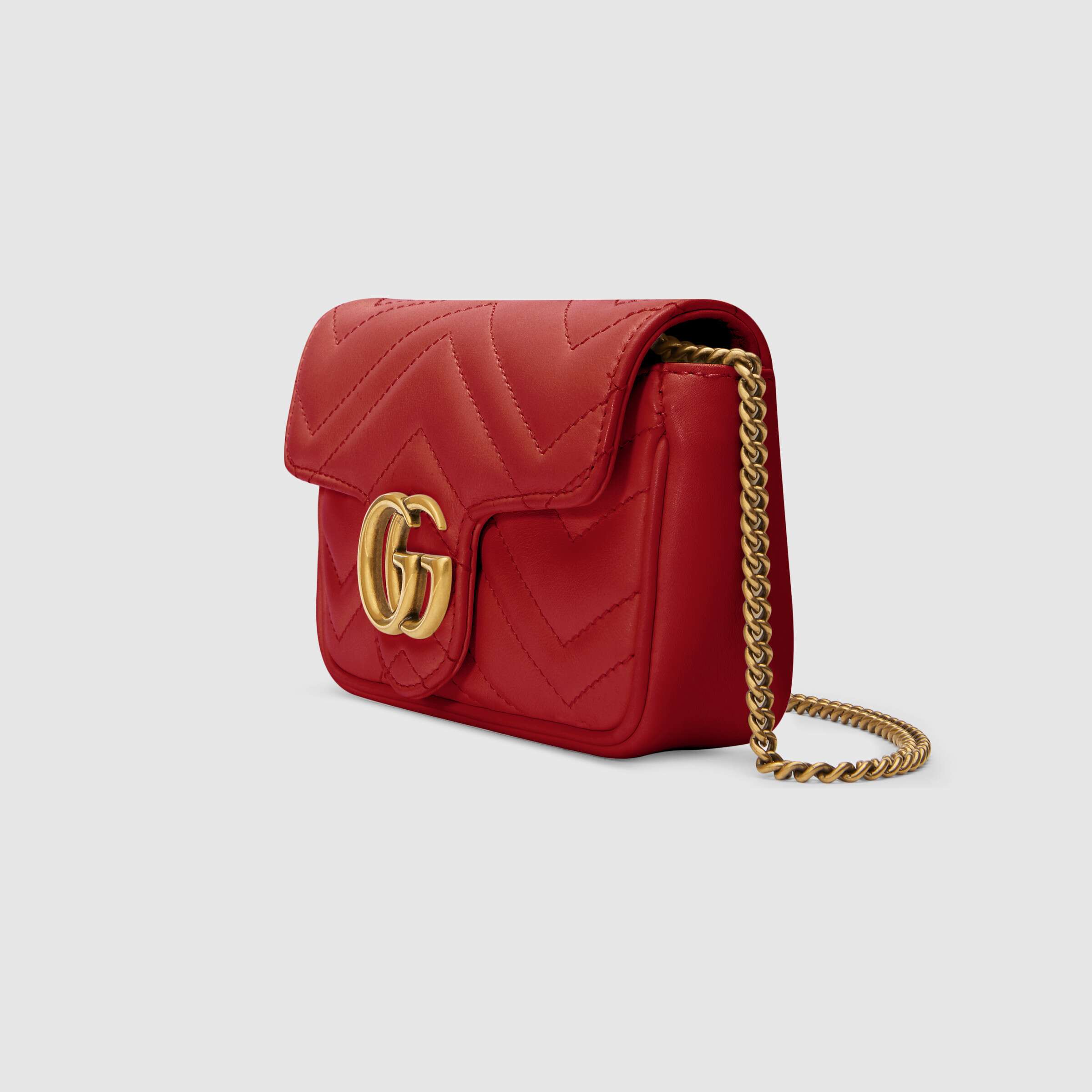 Gucci GG Marmont Matelass Super Mini Bag Red