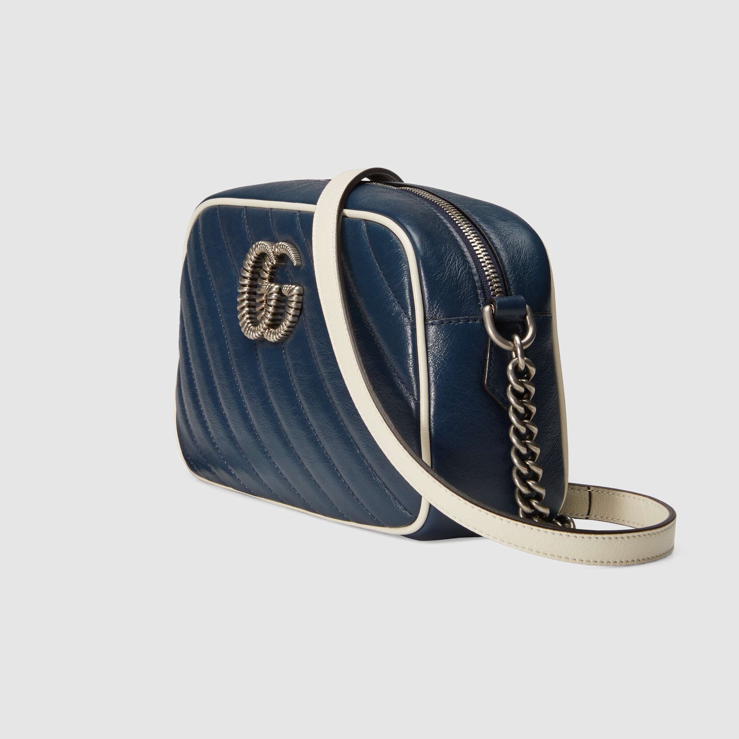 Gucci GG Marmont Matelass Shoulder Bag Blue