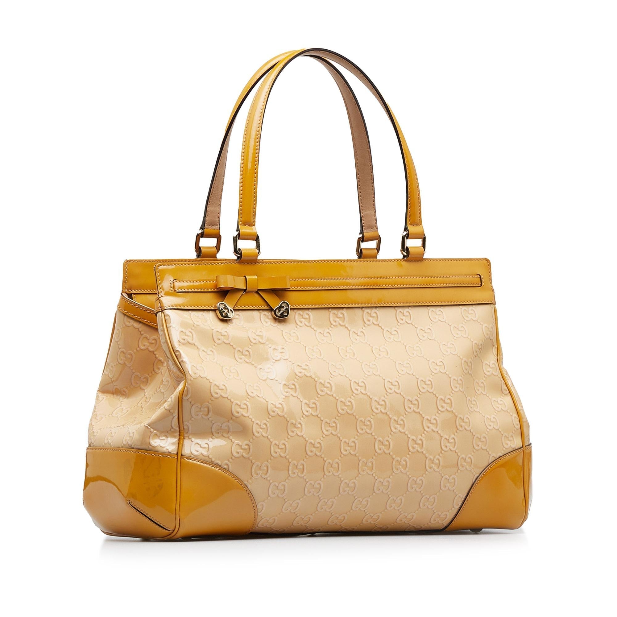 Gucci Guccissima Patent Leather Mayfair Handbag SHGJsaISF