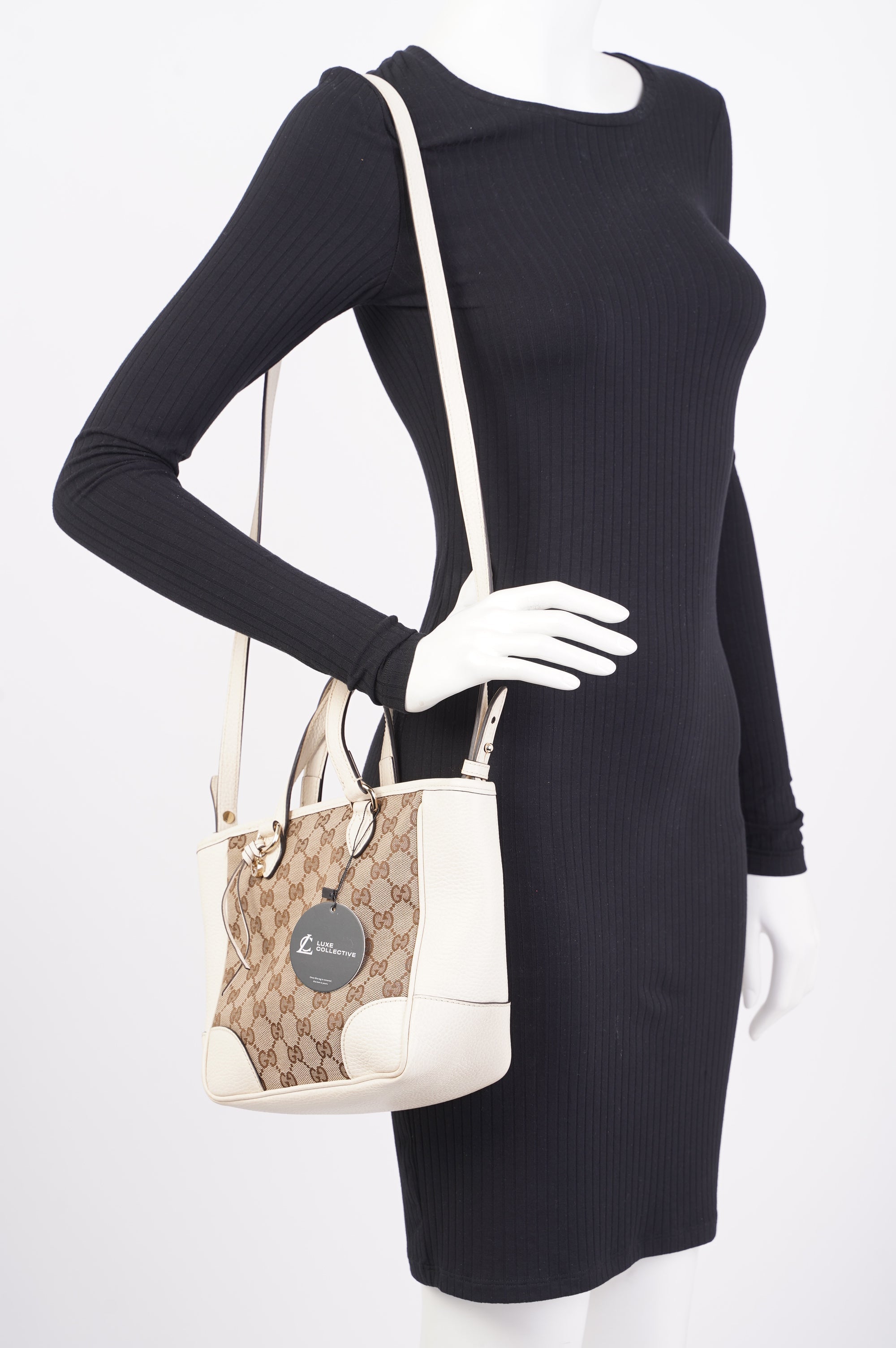 Gucci Bree GG Bag White and monogram Canvas Small