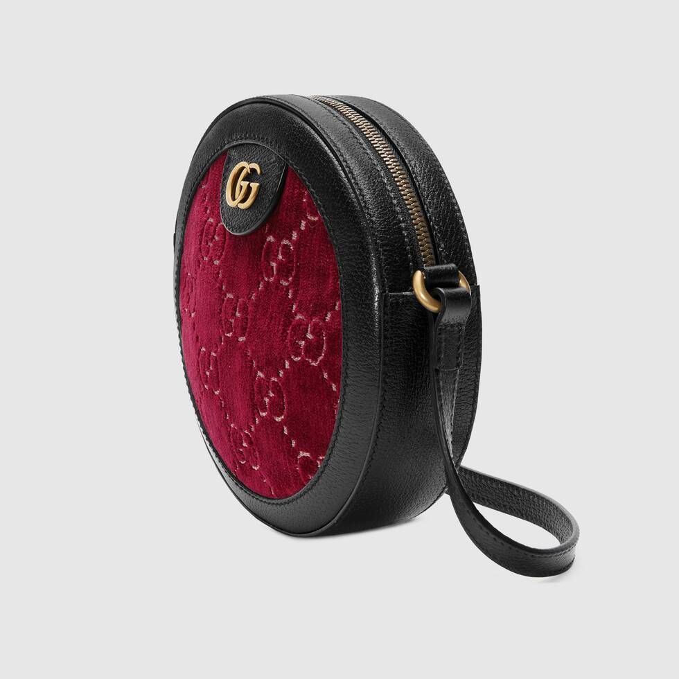 Gucci GG VeLouis Vuittonet Round Shoulder Bag Red