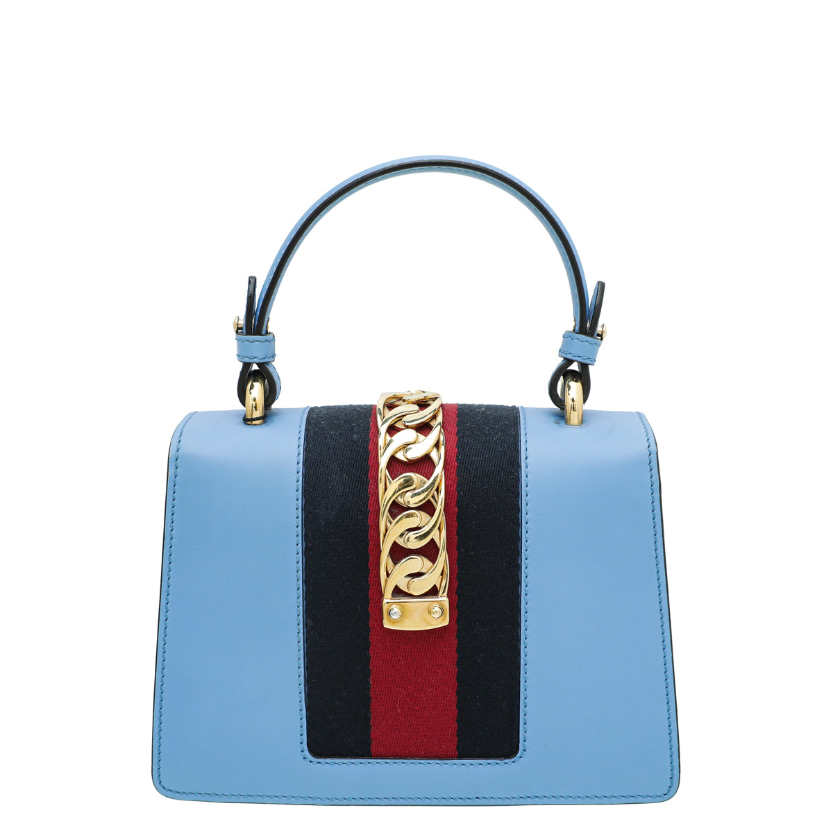Gucci Blue Sylvie Top Handle Mini Bag