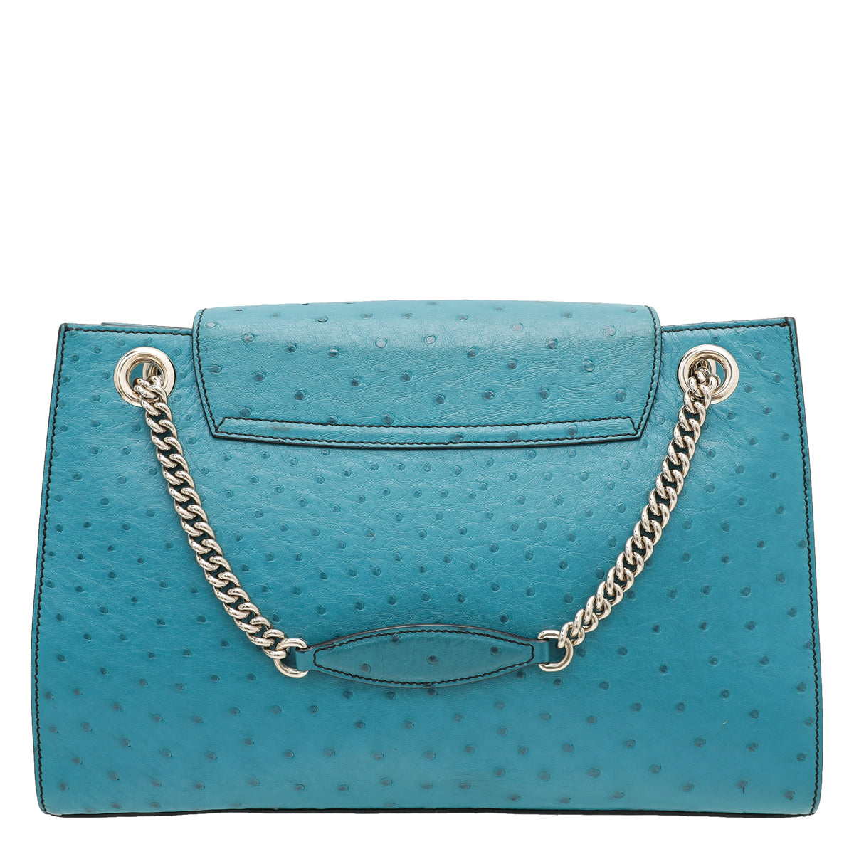 Gucci Turquoise Ostrich Emily GCC Exclusive 710 Bag