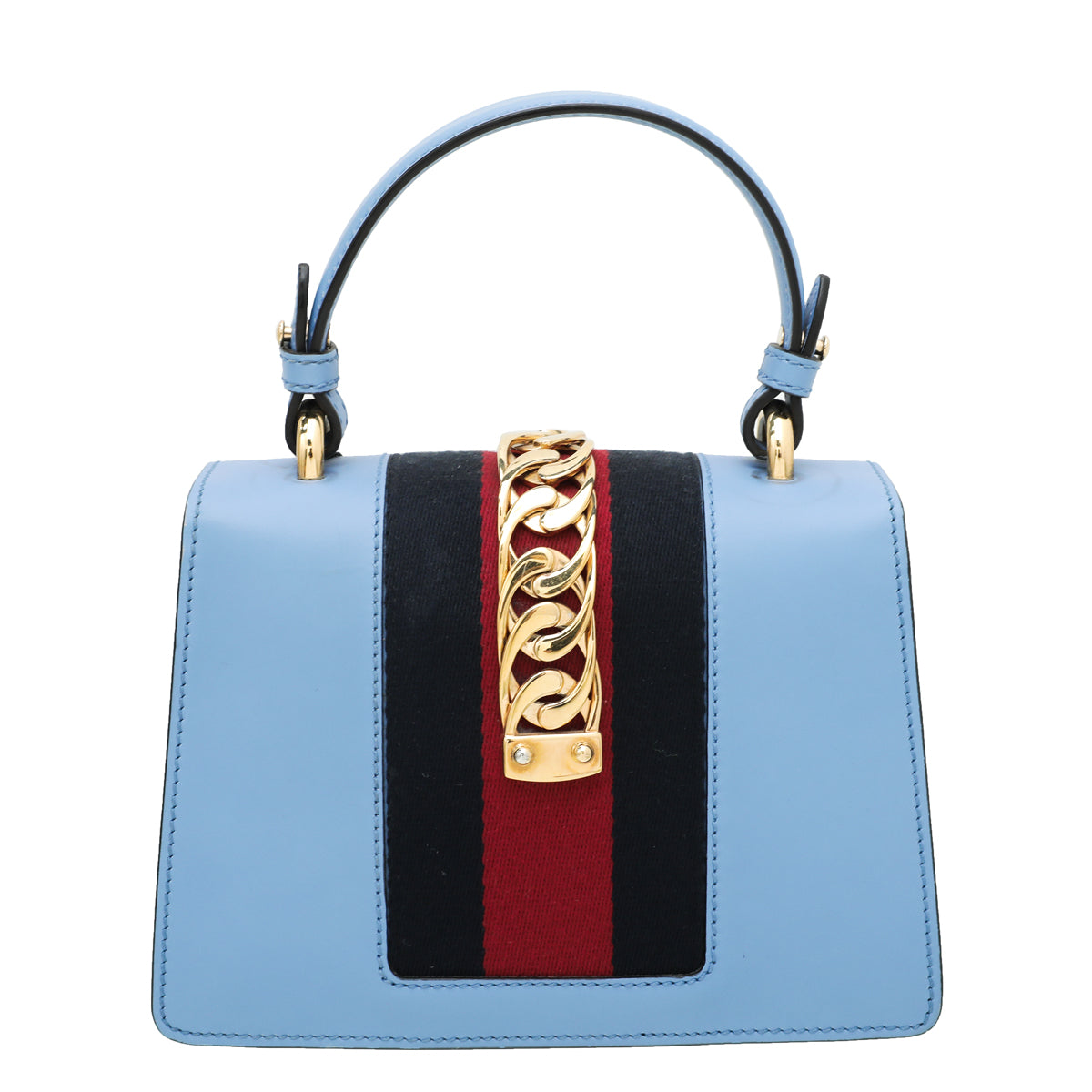 Gucci Blue Sylvie Top Handle Mini Bag