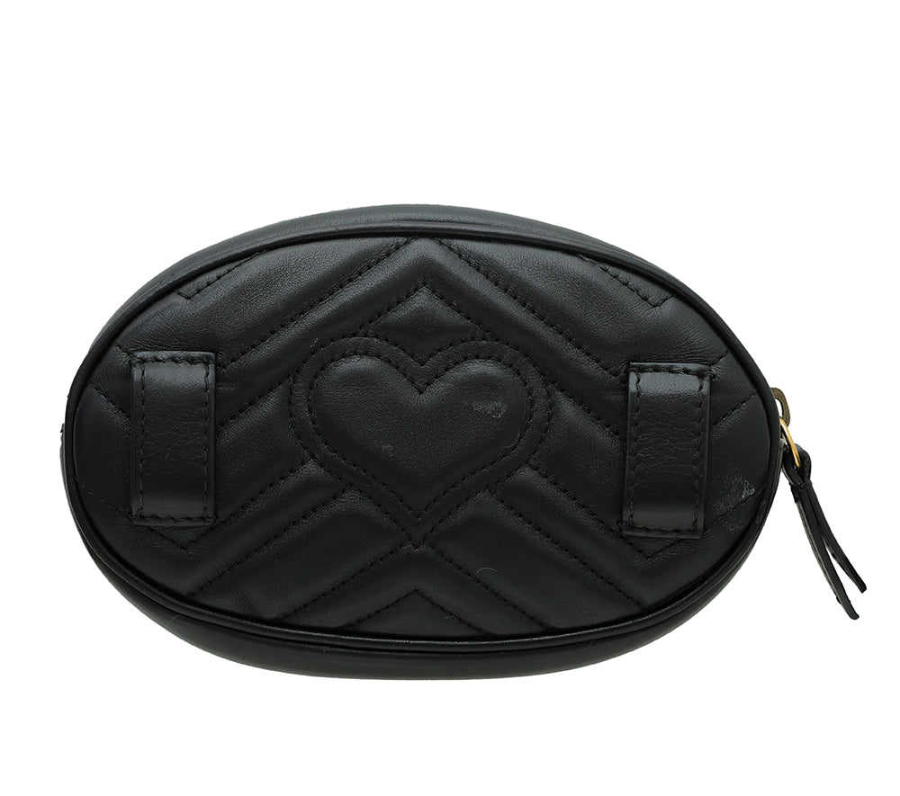 Gucci Black GG Marmont Mini Belt Bag