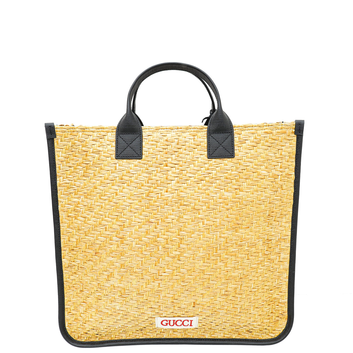 Gucci Bicolor Straw Children's 3D Apple Tote Bag