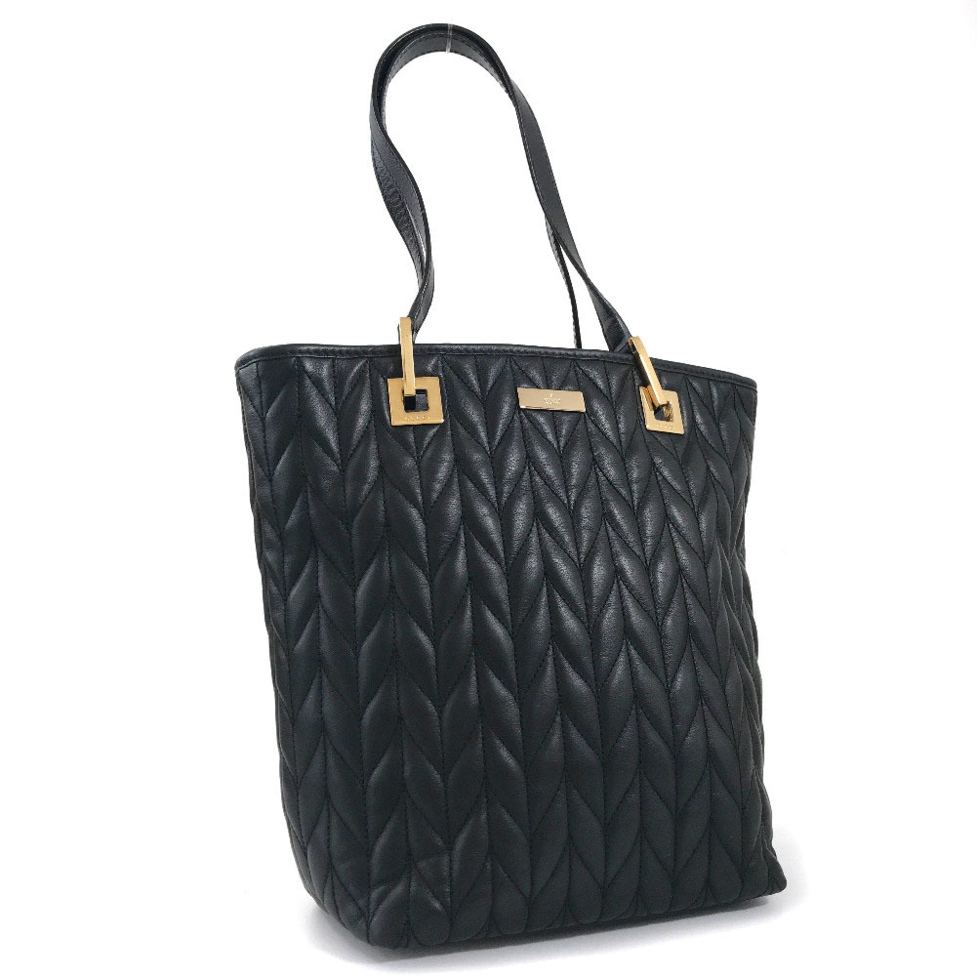 Gucci Tote Bag Quilted 0021099 Leather Black Ladies Gucci