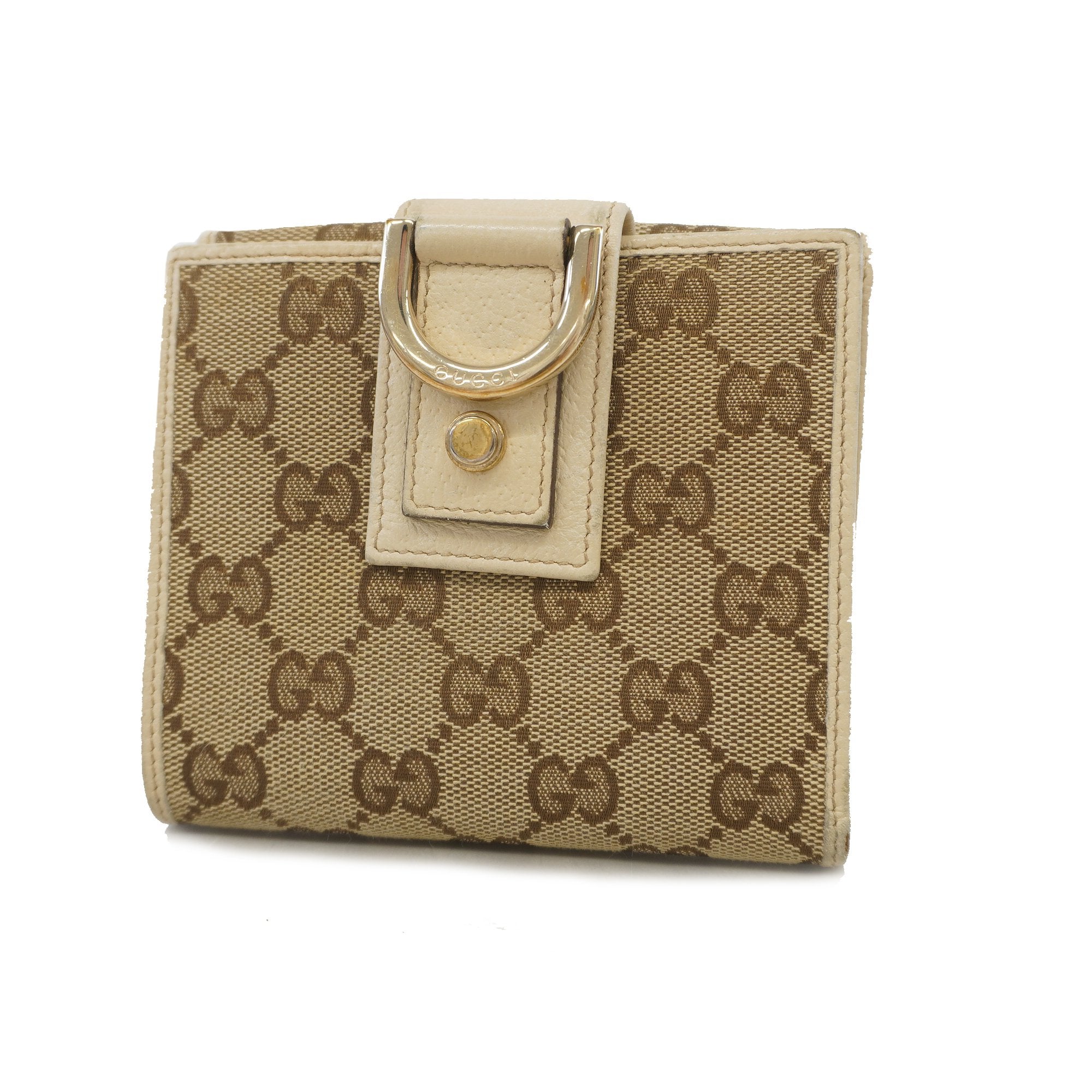 Gucci Bifold Wallet 141411 Women's GG Canvas Wallet bifold Beige