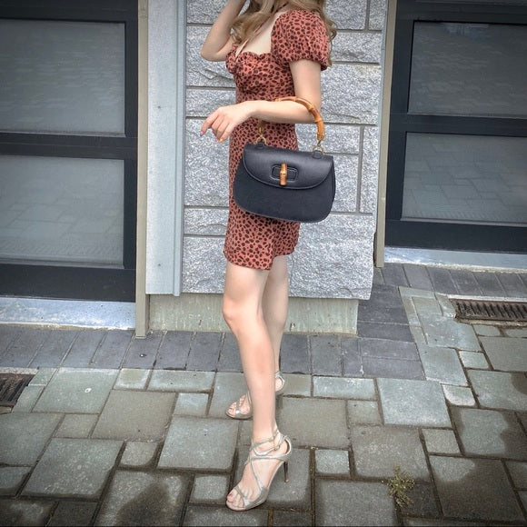 GUCCI Bamboo Top twoway leather bag